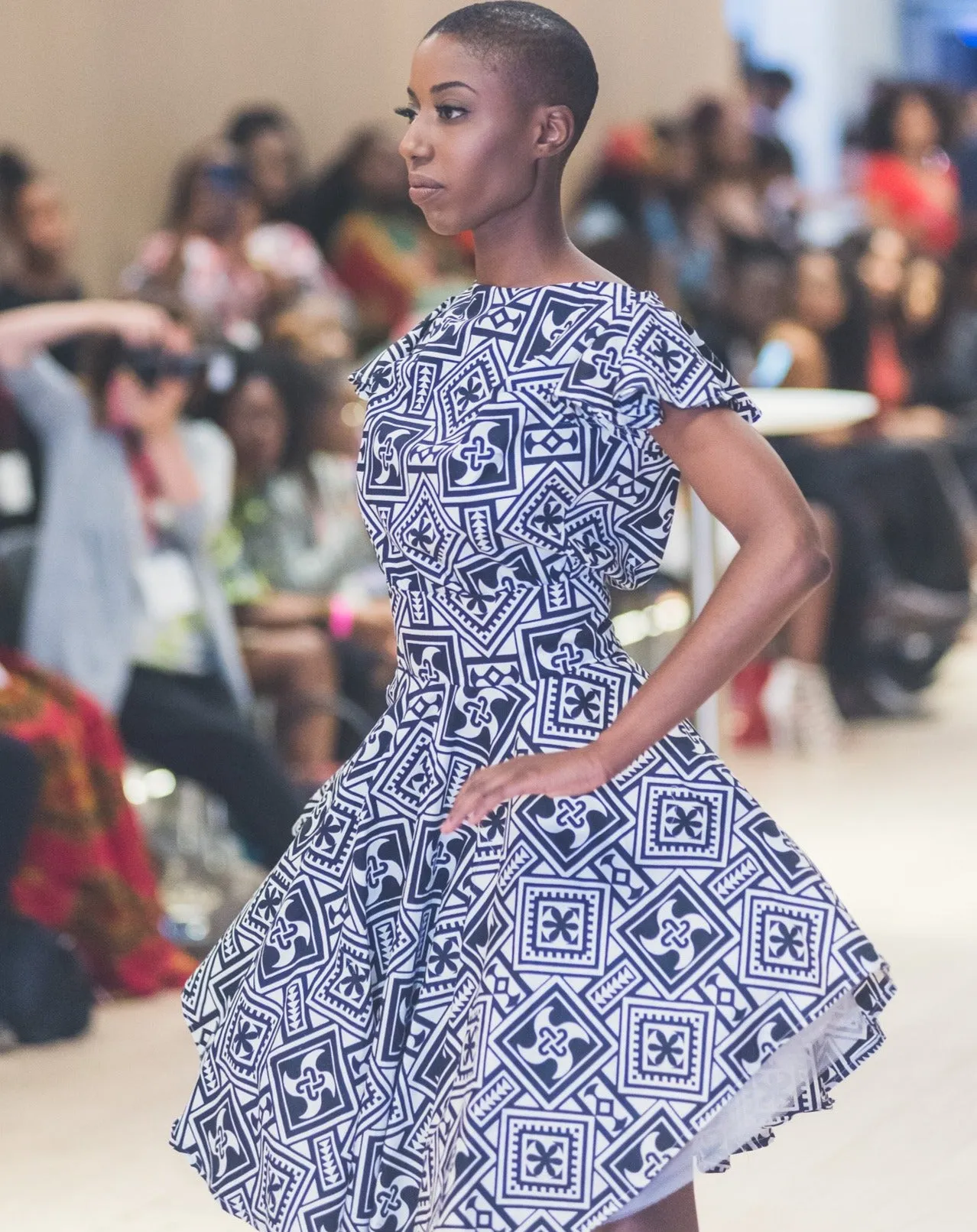 African Print Two-Piece Dress