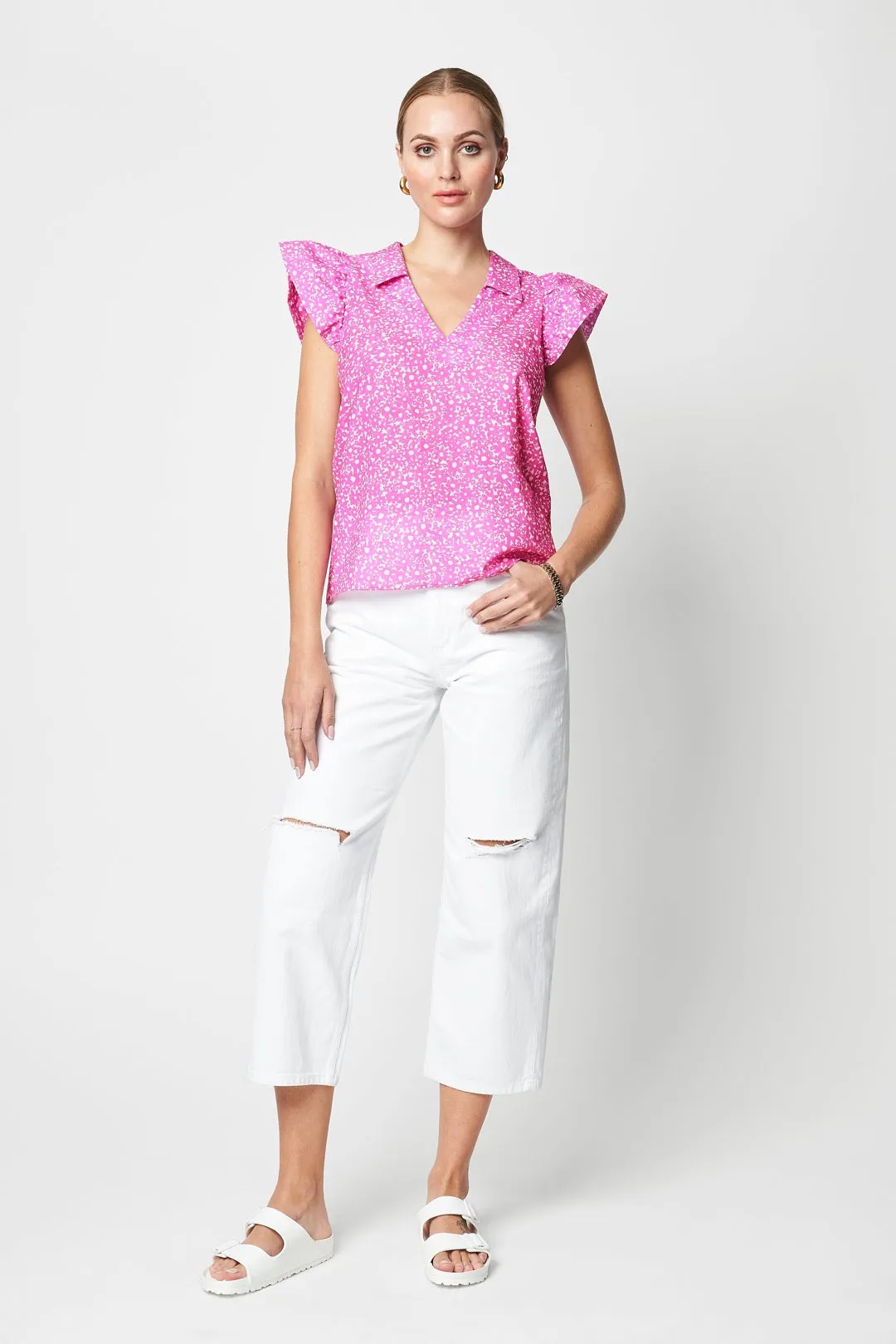 Alma Top Pink Daisy