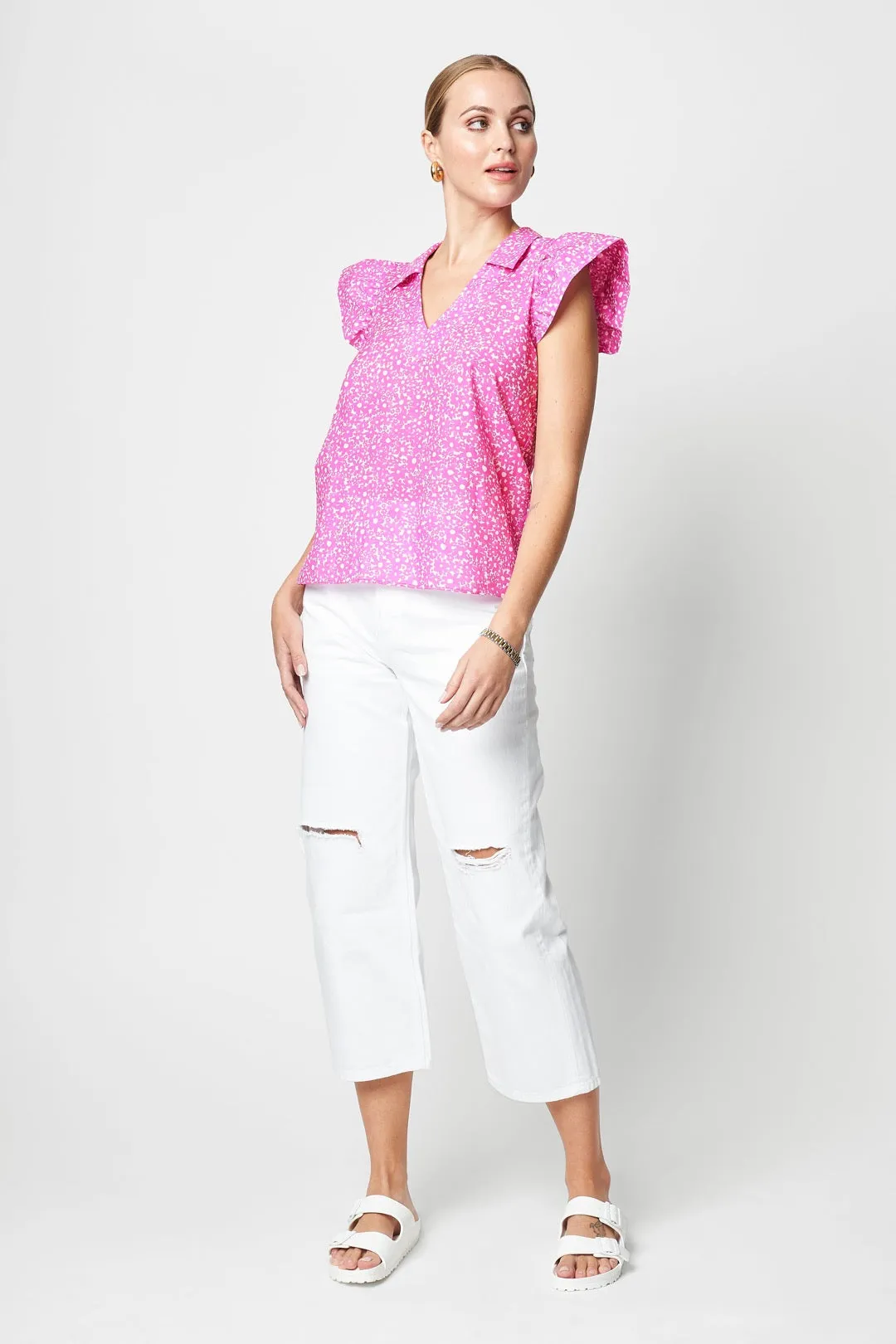 Alma Top Pink Daisy