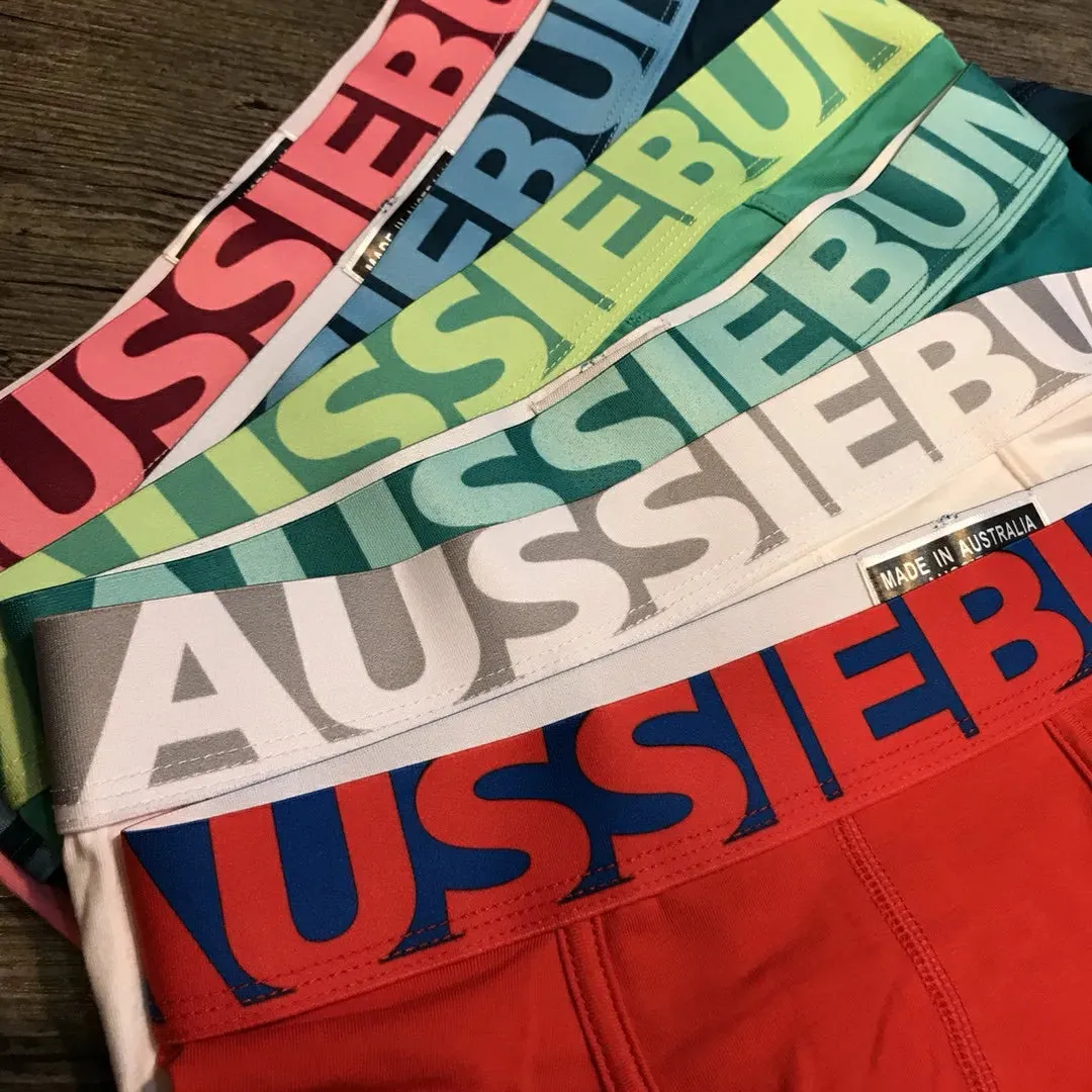 Aussiebum wide brim candy color men's underwear four corner boxer
