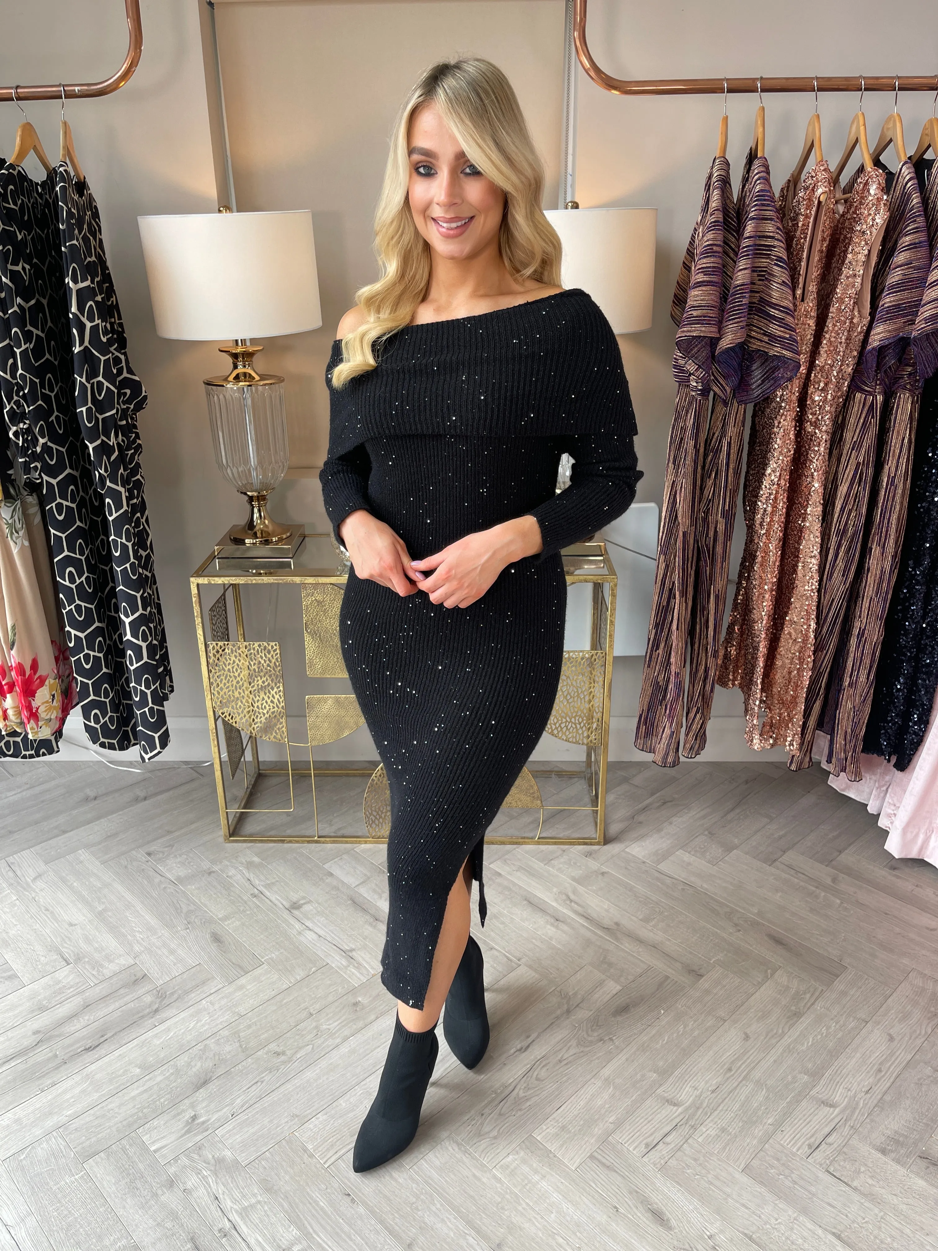 Brea Knitted Sequin Dress