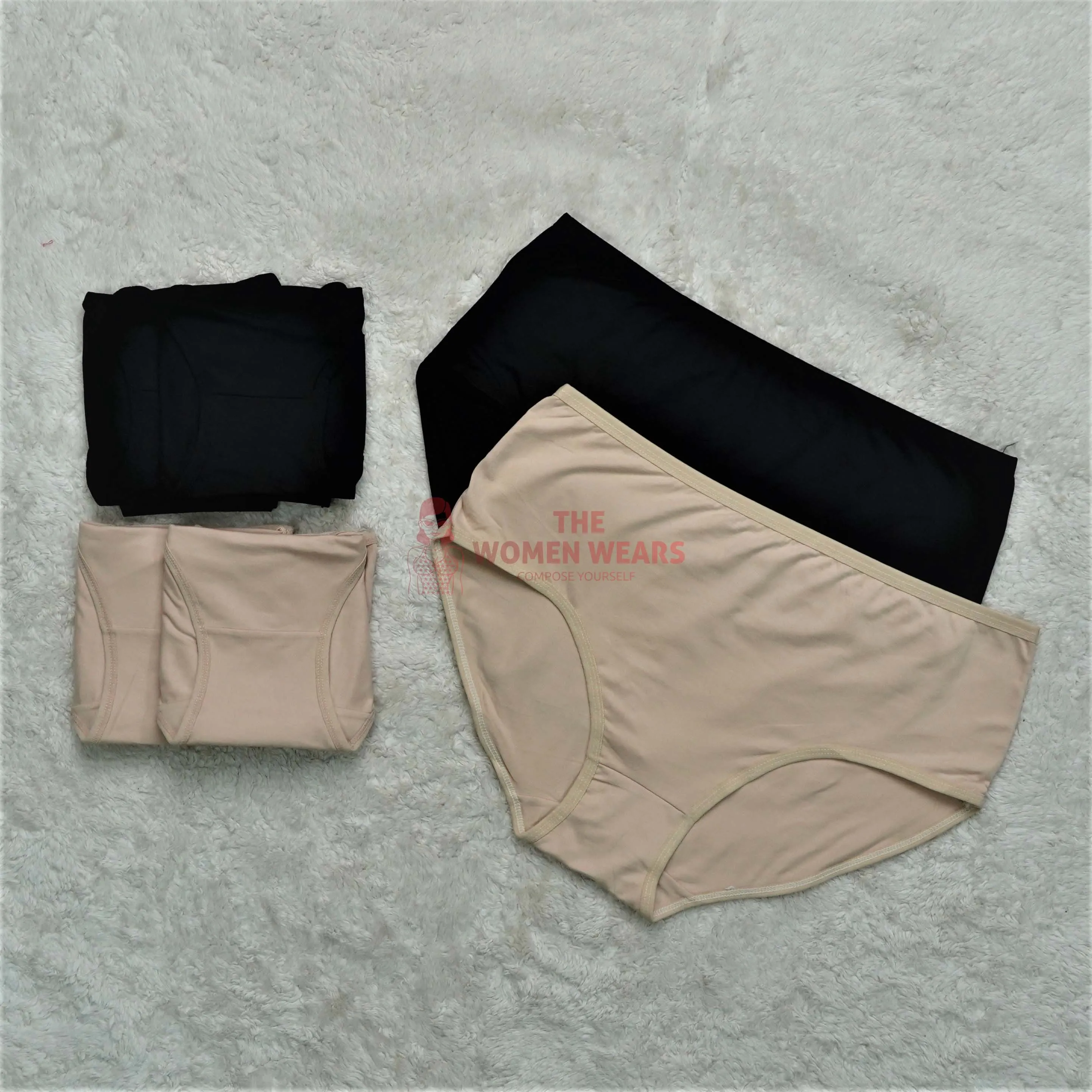Breathable Cotton Plain Panties  (P-1363)