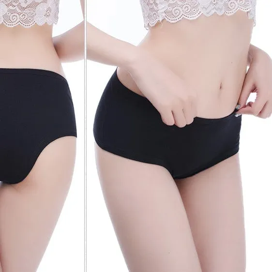 Breathable Cotton Plain Panties  (P-1363)