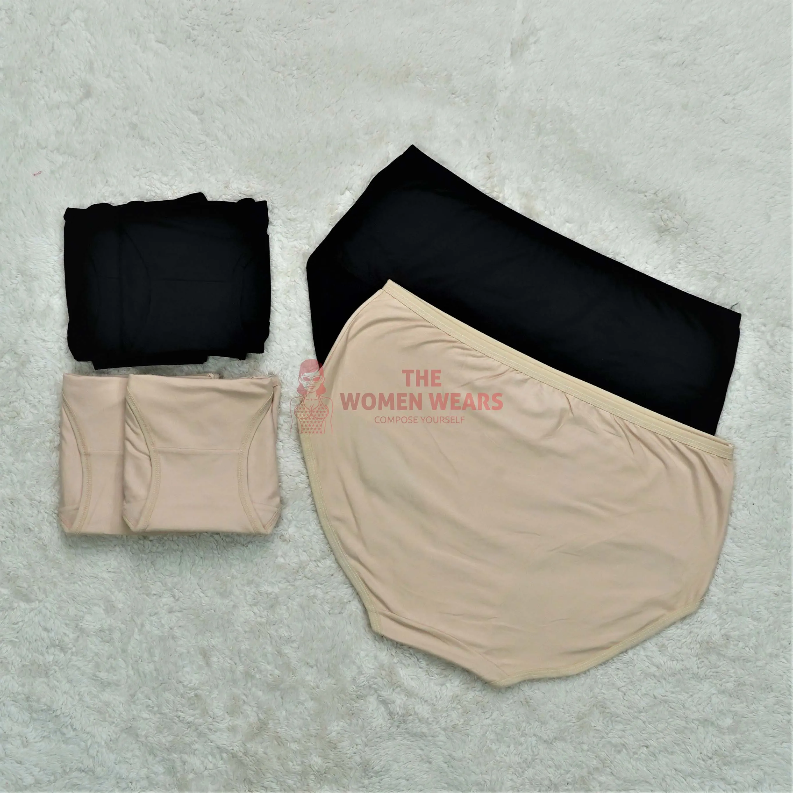 Breathable Cotton Plain Panties  (P-1363)