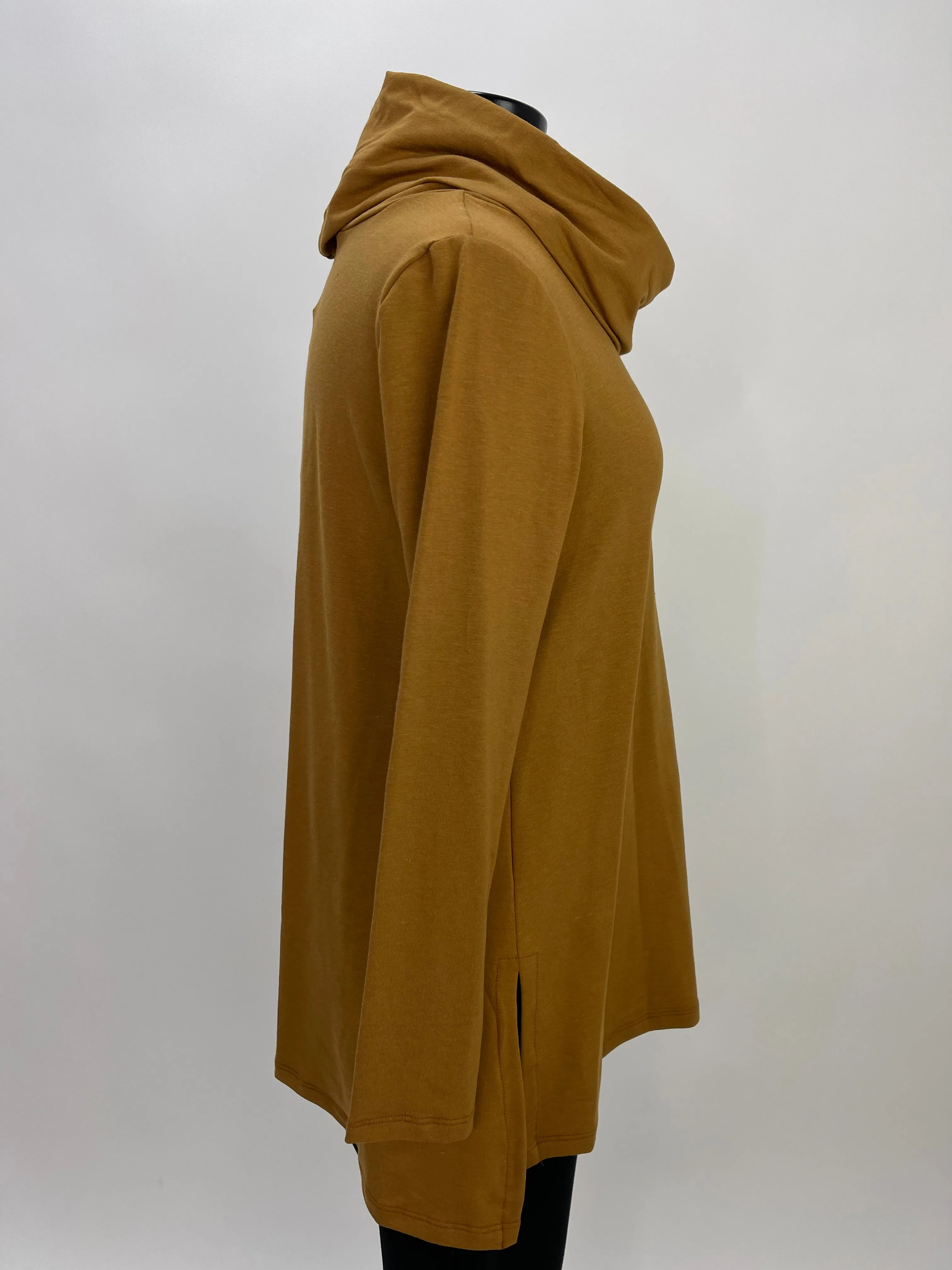 Caramel Long Sleeve Bamboo Swing Top