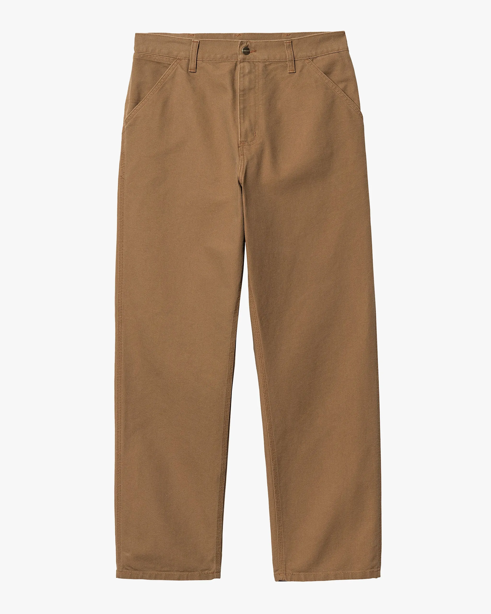 Carhartt WIP Simple Pant Loose Fit Canvas Trousers - Hamilton Brown Rinsed