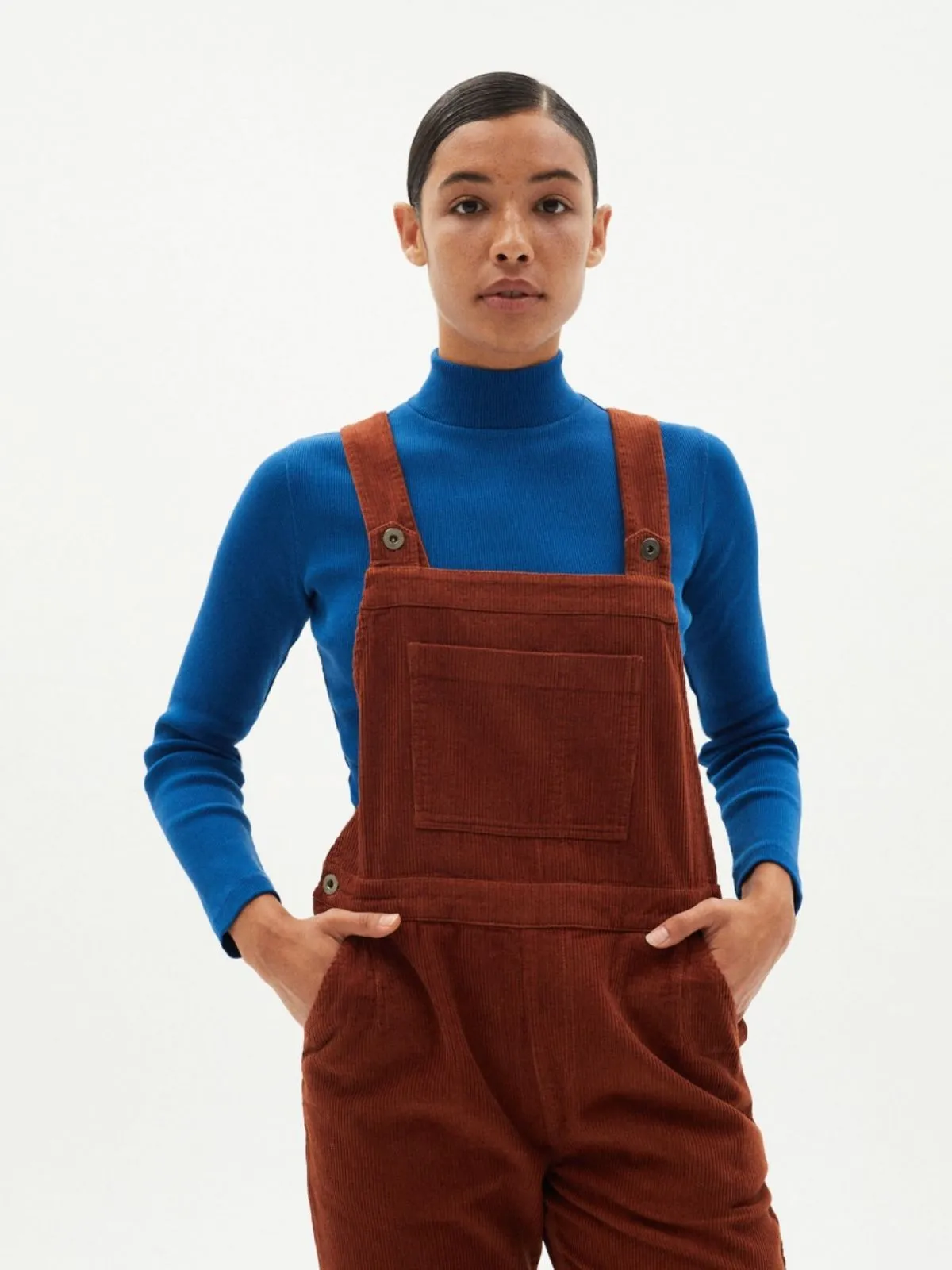 Clay Red Corduroy Venus Jumpsuit Thinking MU