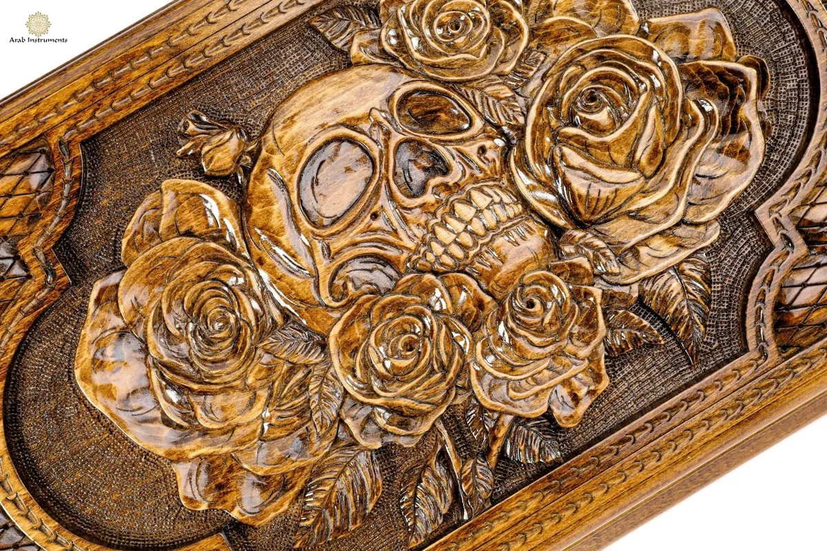 Copyrighted Premium Backgammon The Flower Skulls #AI11558