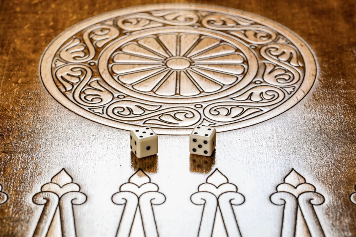 Copyrighted Premium Backgammon The Flower Skulls #AI11558
