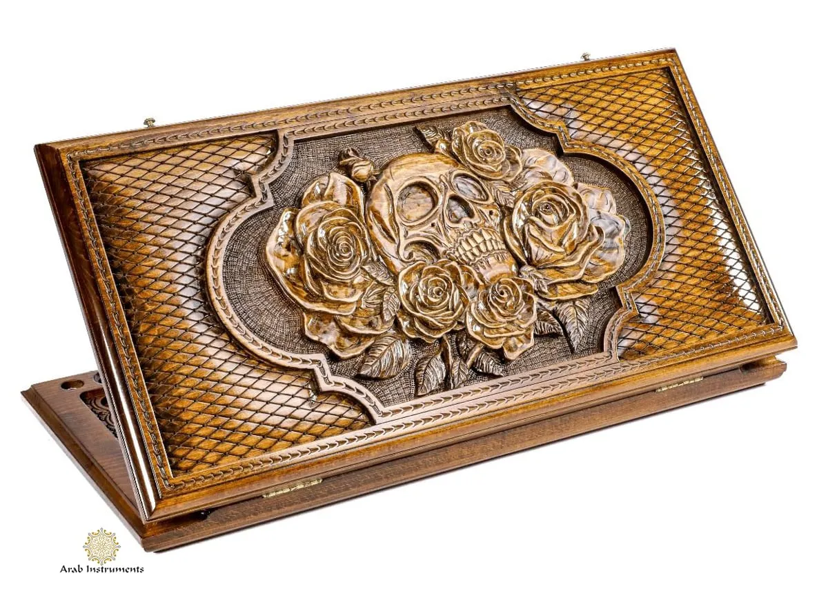Copyrighted Premium Backgammon The Flower Skulls #AI11558