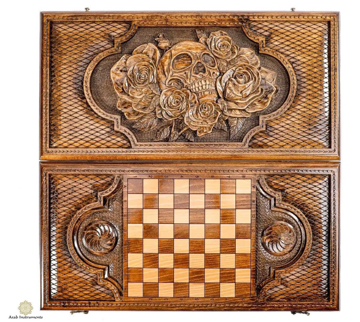 Copyrighted Premium Backgammon The Flower Skulls #AI11558