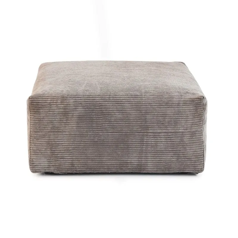 Corduroy  Ottoman- Light Brown