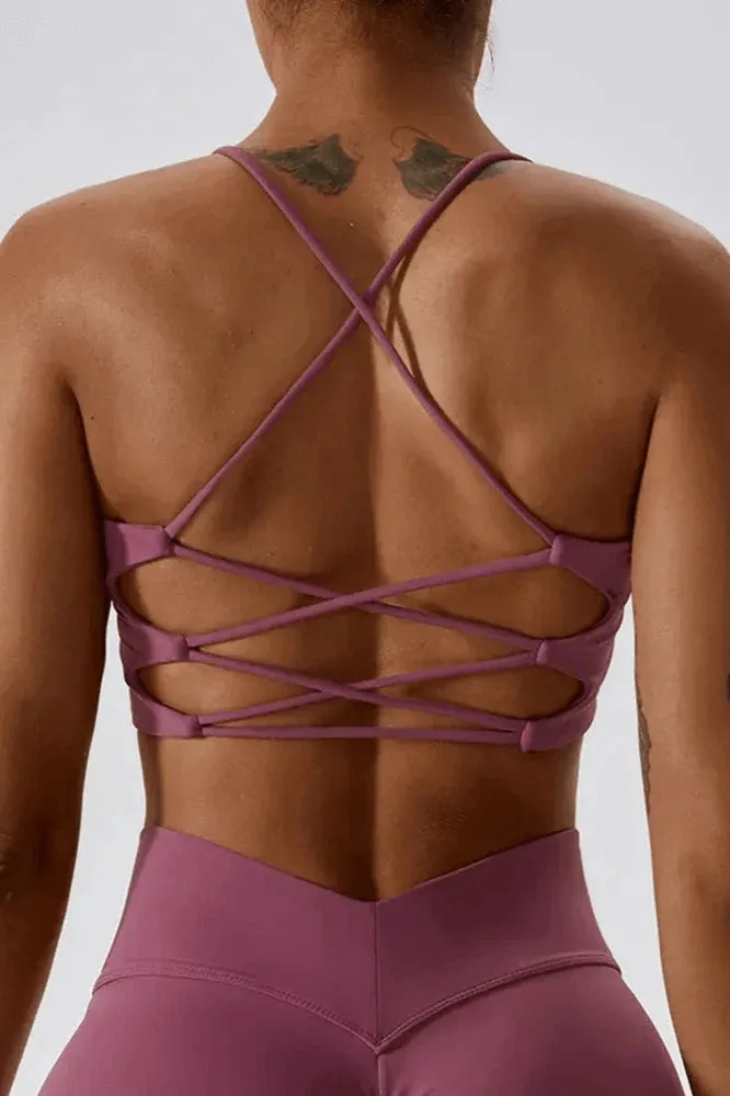 Cross Strap Breathable Workout Top