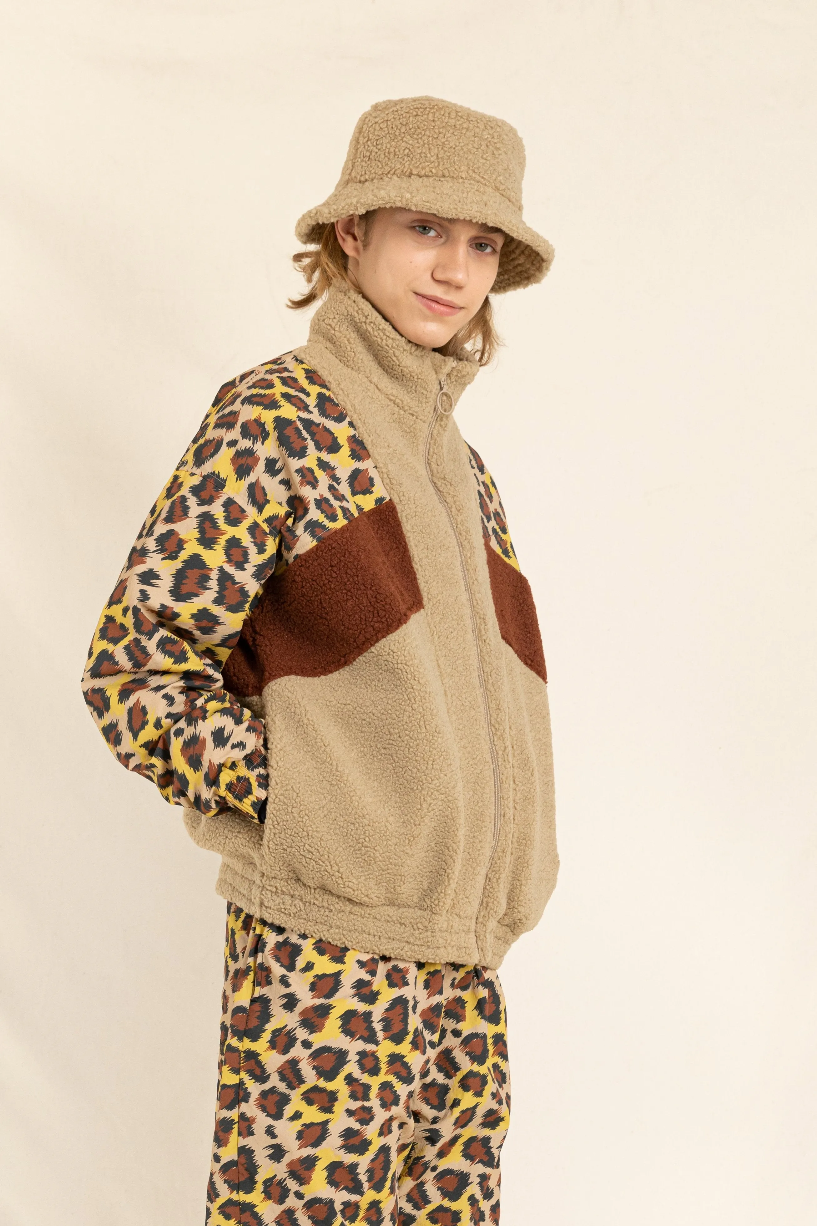 EIGHTY Latte Leopard - Tacksuit Jacket