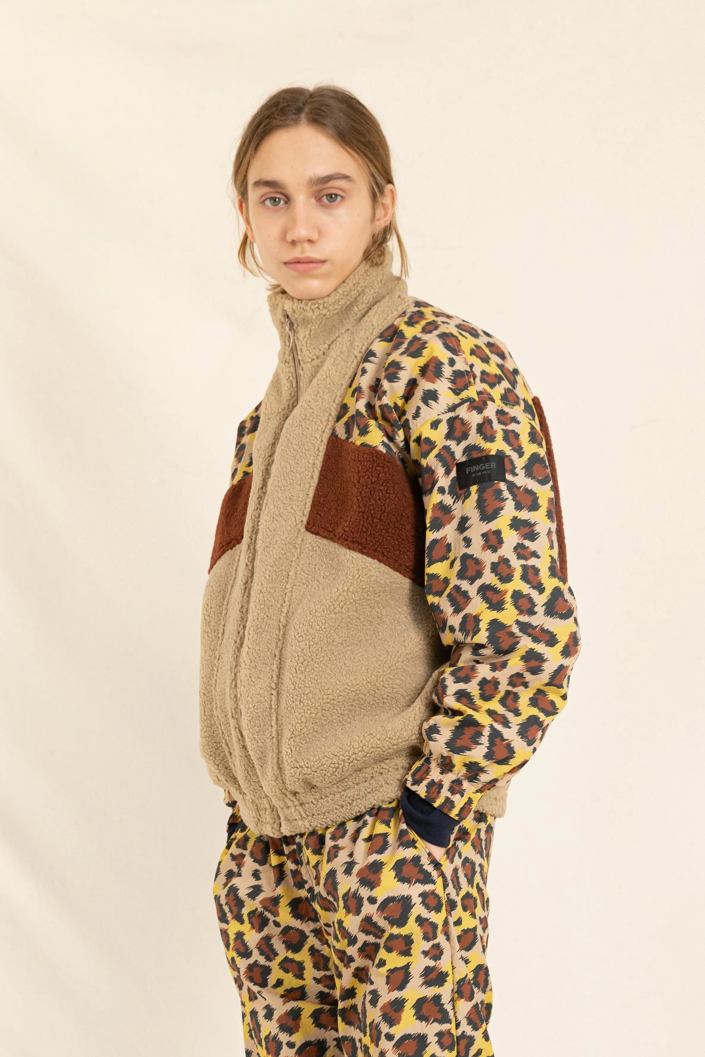 EIGHTY Latte Leopard - Tacksuit Jacket