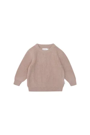 Mini-Me Chunky Knit 'dusty rose' aus Bio-Baumwolle für Kinder