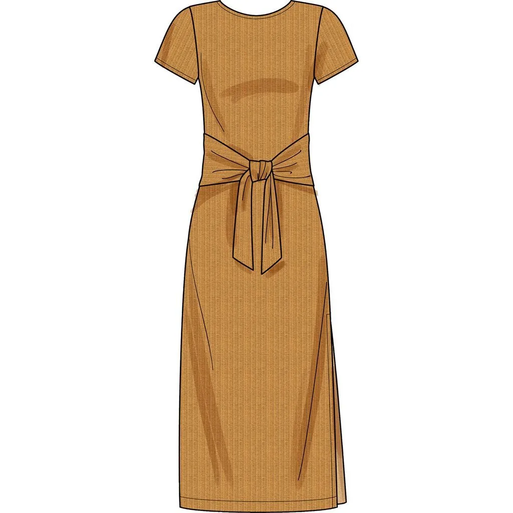 New Look Sewing Pattern N6650 Misses' Knit Dress With Sleeve & Length Variations