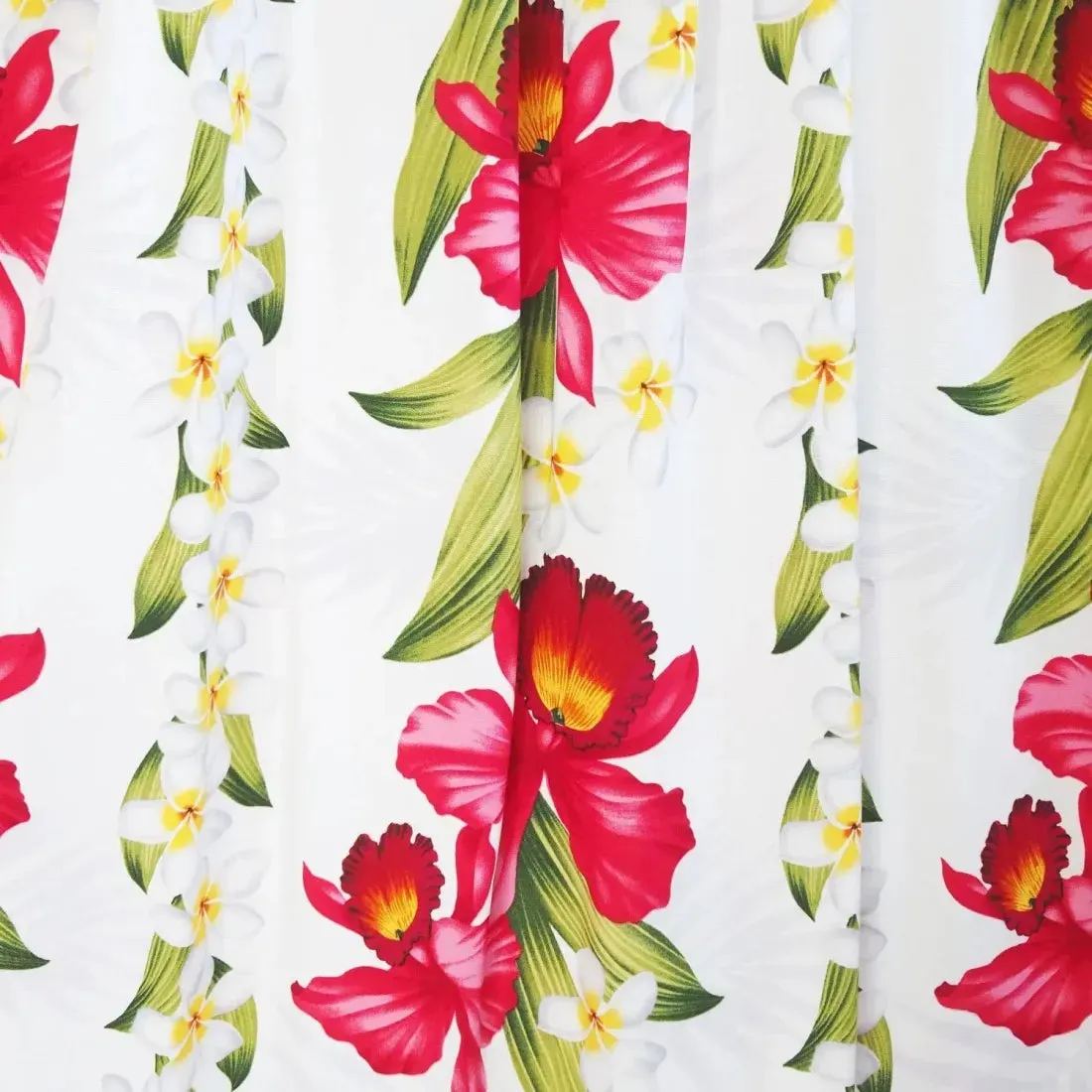 Orchid Play White Maxi Hawaiian Dress