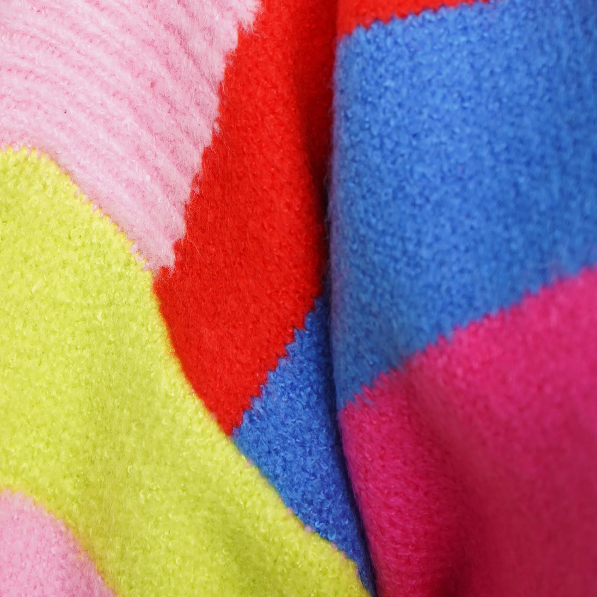 OVERSIZED STRIPED KNIT JUMPER - MULTICOLOURED