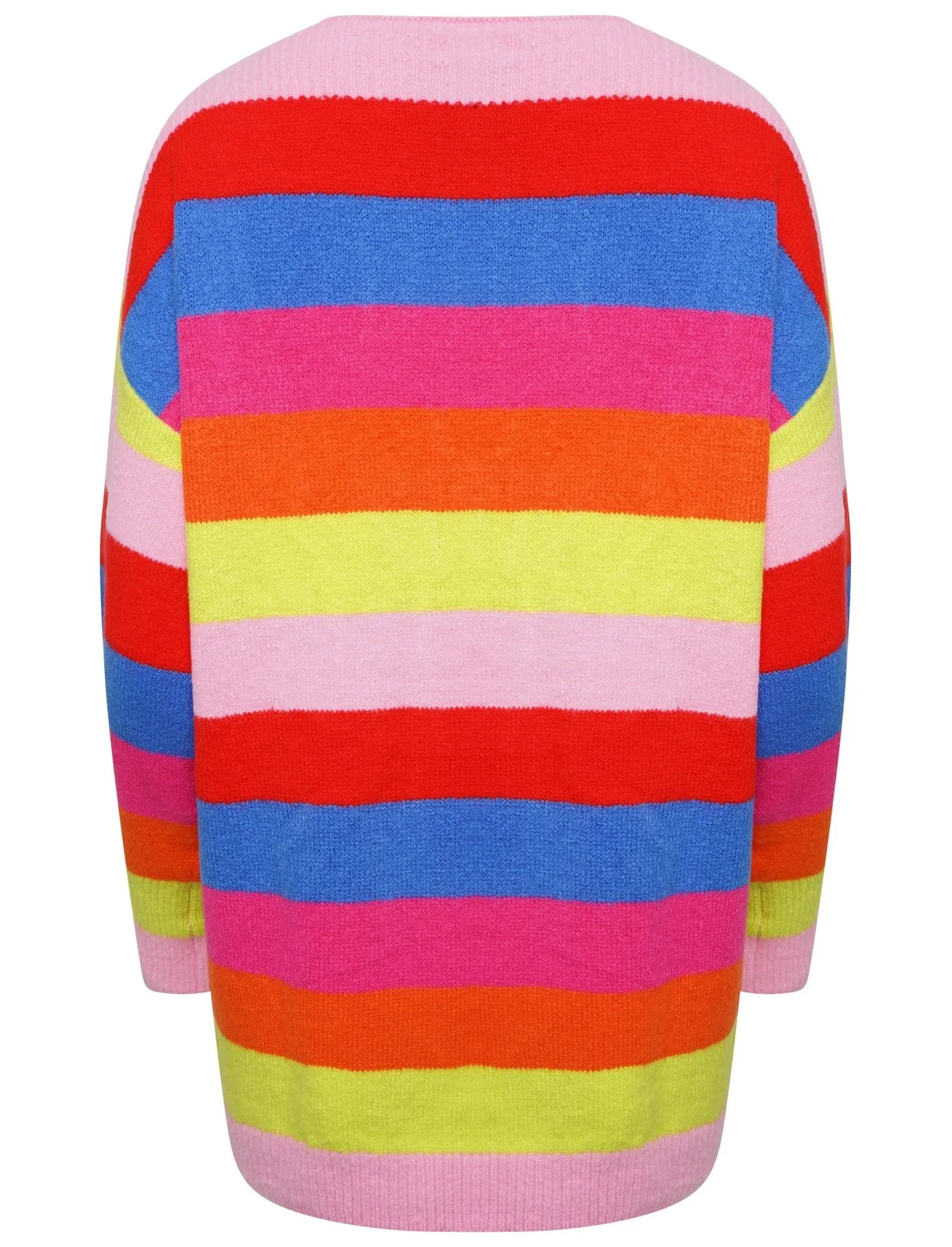 OVERSIZED STRIPED KNIT JUMPER - MULTICOLOURED