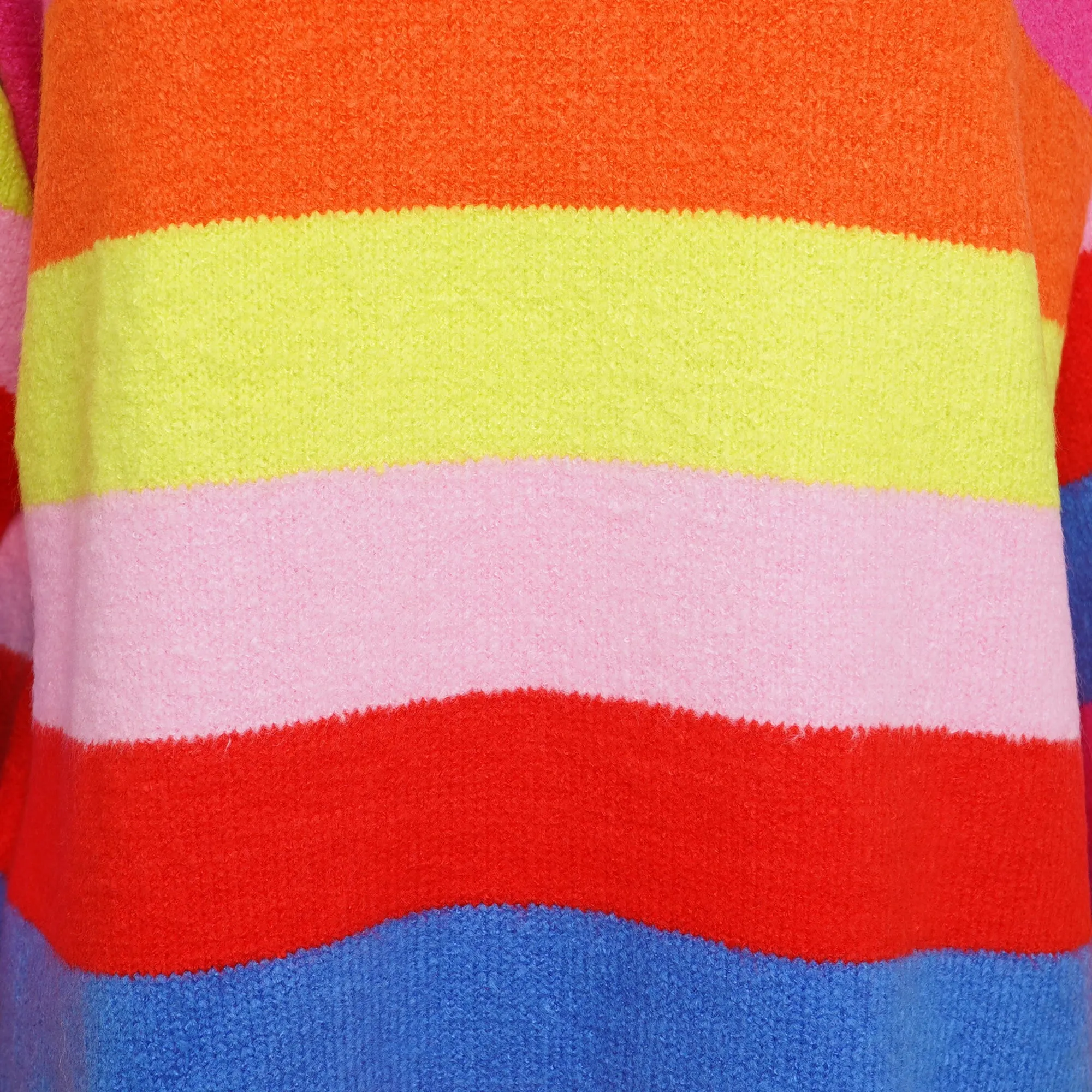 OVERSIZED STRIPED KNIT JUMPER - MULTICOLOURED