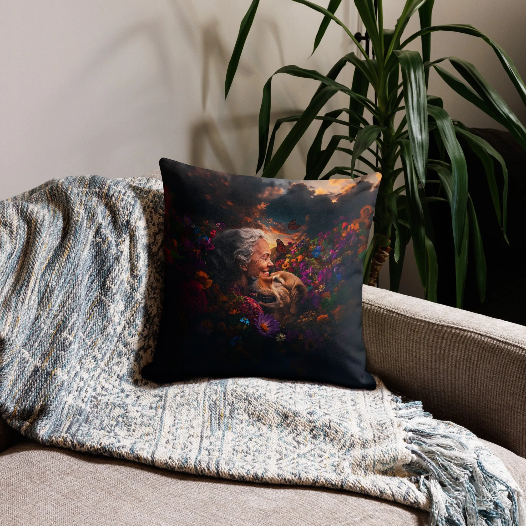 Petal Embrace Premium Pillow