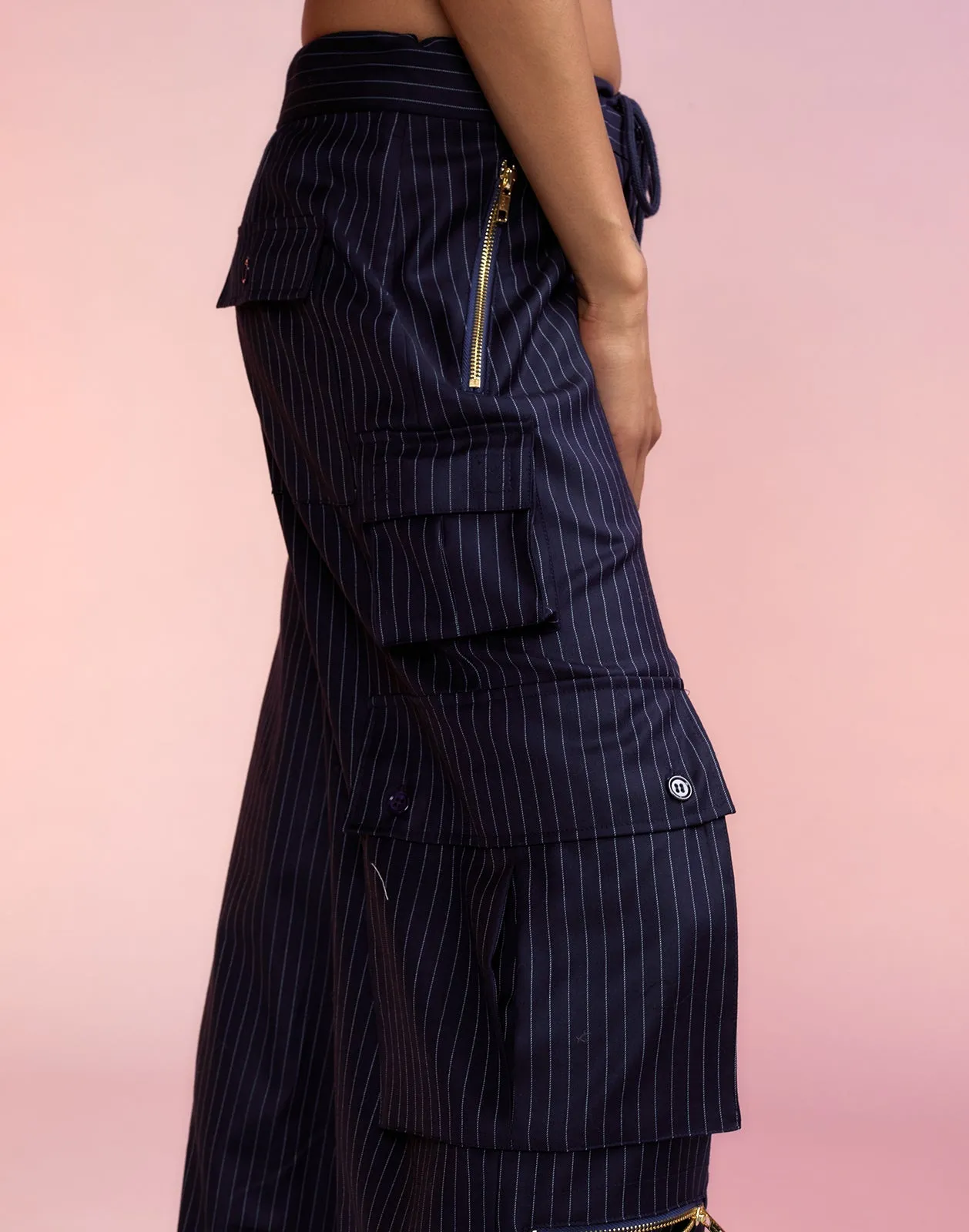 Pinstripe Cargo Pants