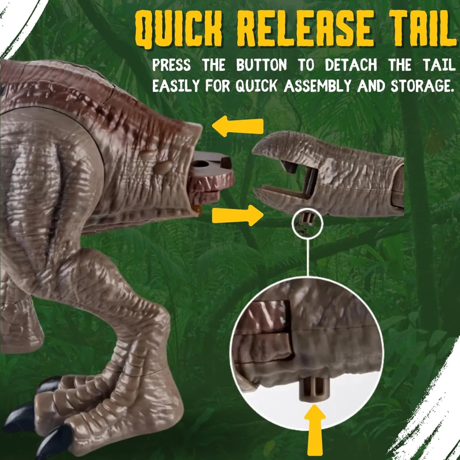 Rampaging Tyrannosaurus Rex Dinosaur Attack Action Figure - 21” with Lights, Chomp & Roar Play Toy for Kids