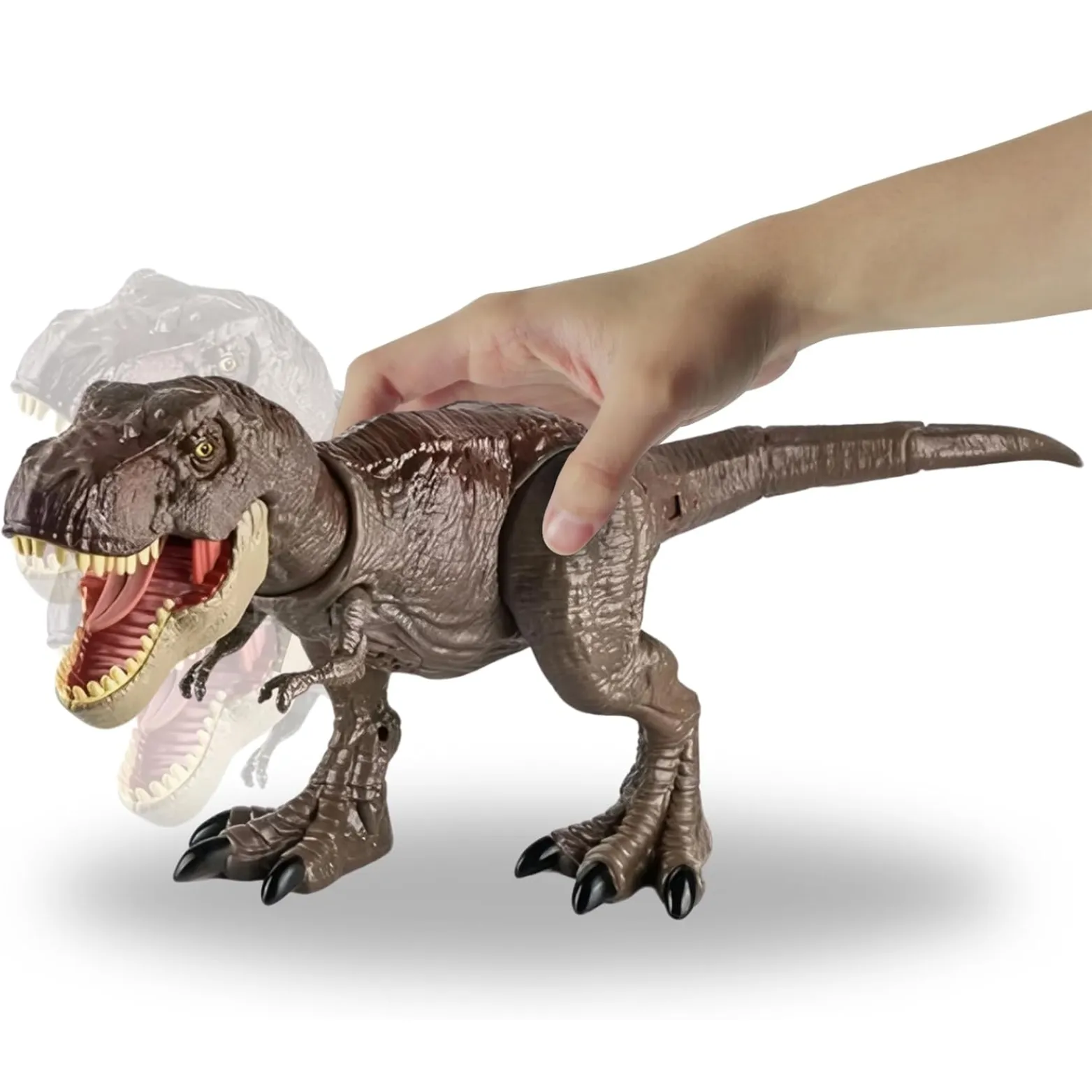 Rampaging Tyrannosaurus Rex Dinosaur Attack Action Figure - 21” with Lights, Chomp & Roar Play Toy for Kids