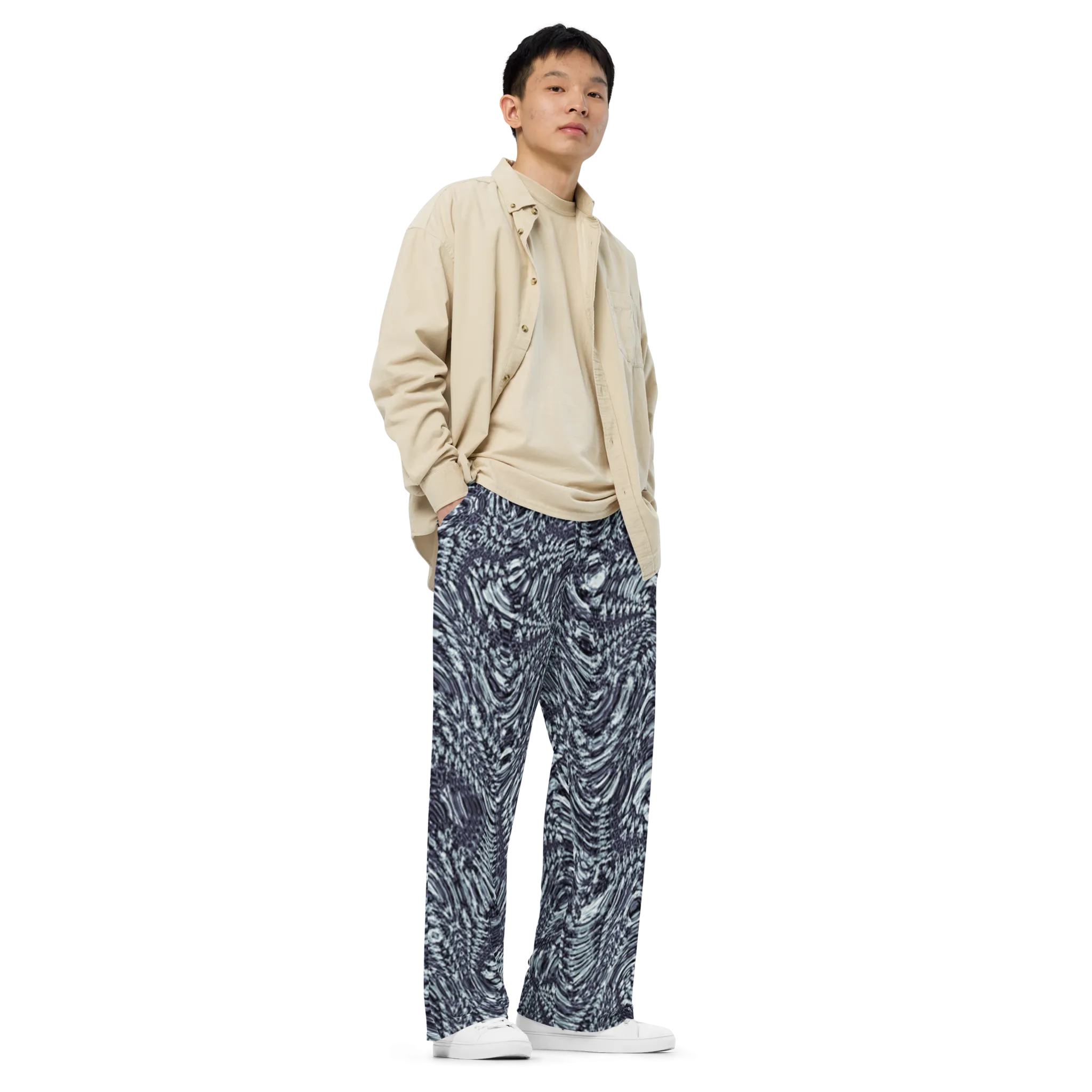 Recursia Alchemical Vision I Men's Wide Leg Pants In Blue