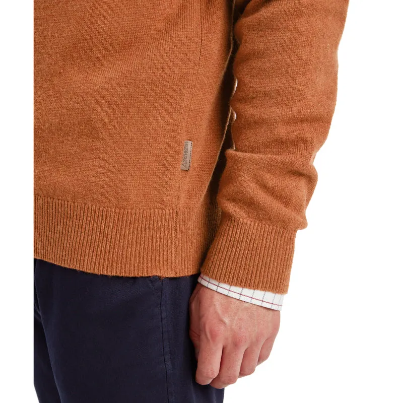Schoffel Lewis Lambswool 1/4 Zip Mens Jumper - Brick