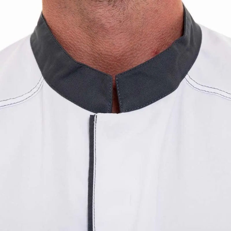 Short Sleeve Kitchen Coat Gray Abax - ROBUR