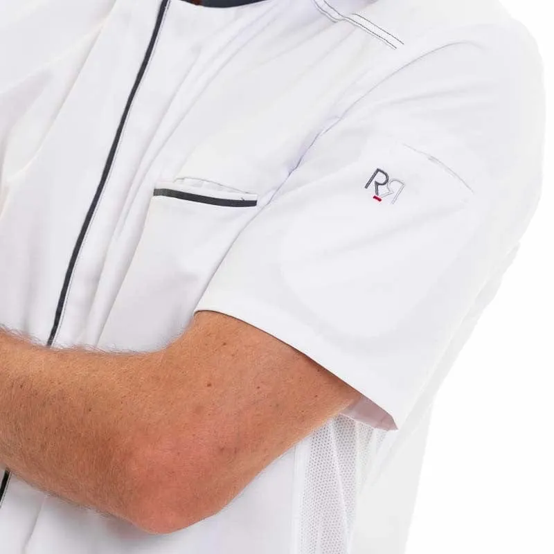 Short Sleeve Kitchen Coat Gray Abax - ROBUR
