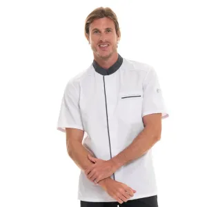 Short Sleeve Kitchen Coat Gray Abax - ROBUR