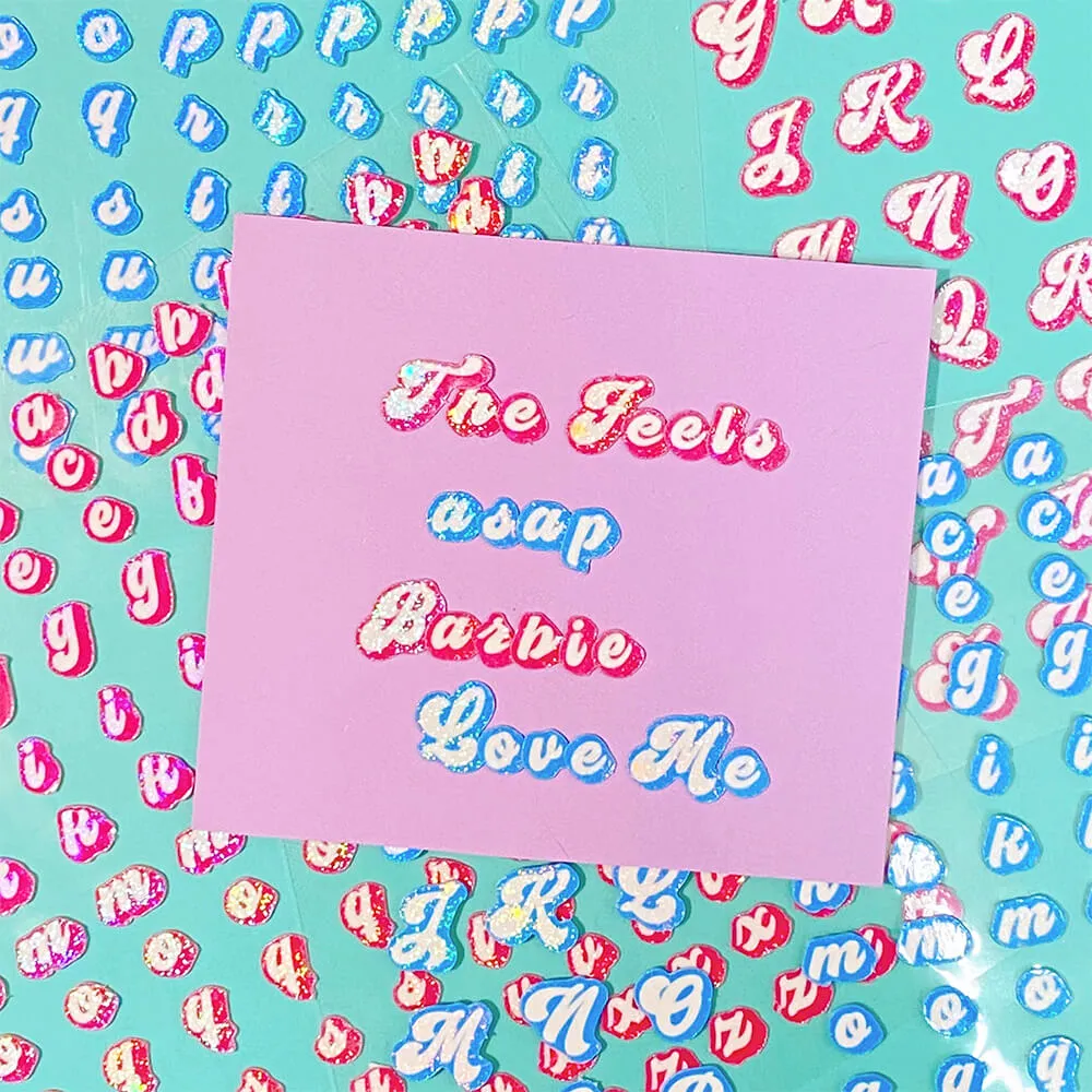 Sparkling Letters Sticker