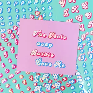Sparkling Letters Sticker