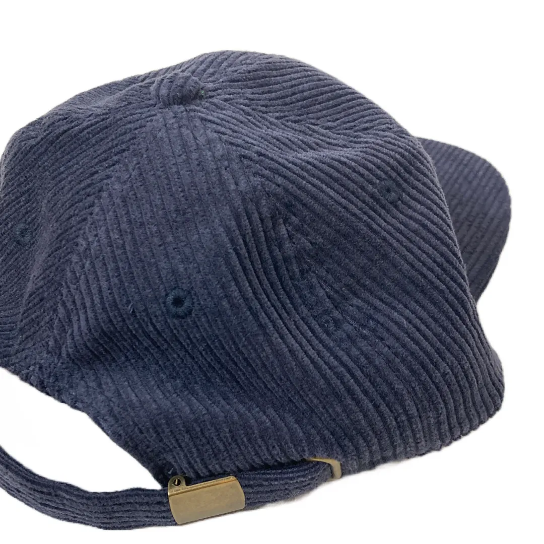 Squirrel on a Bird Corduroy Cap - New Navy