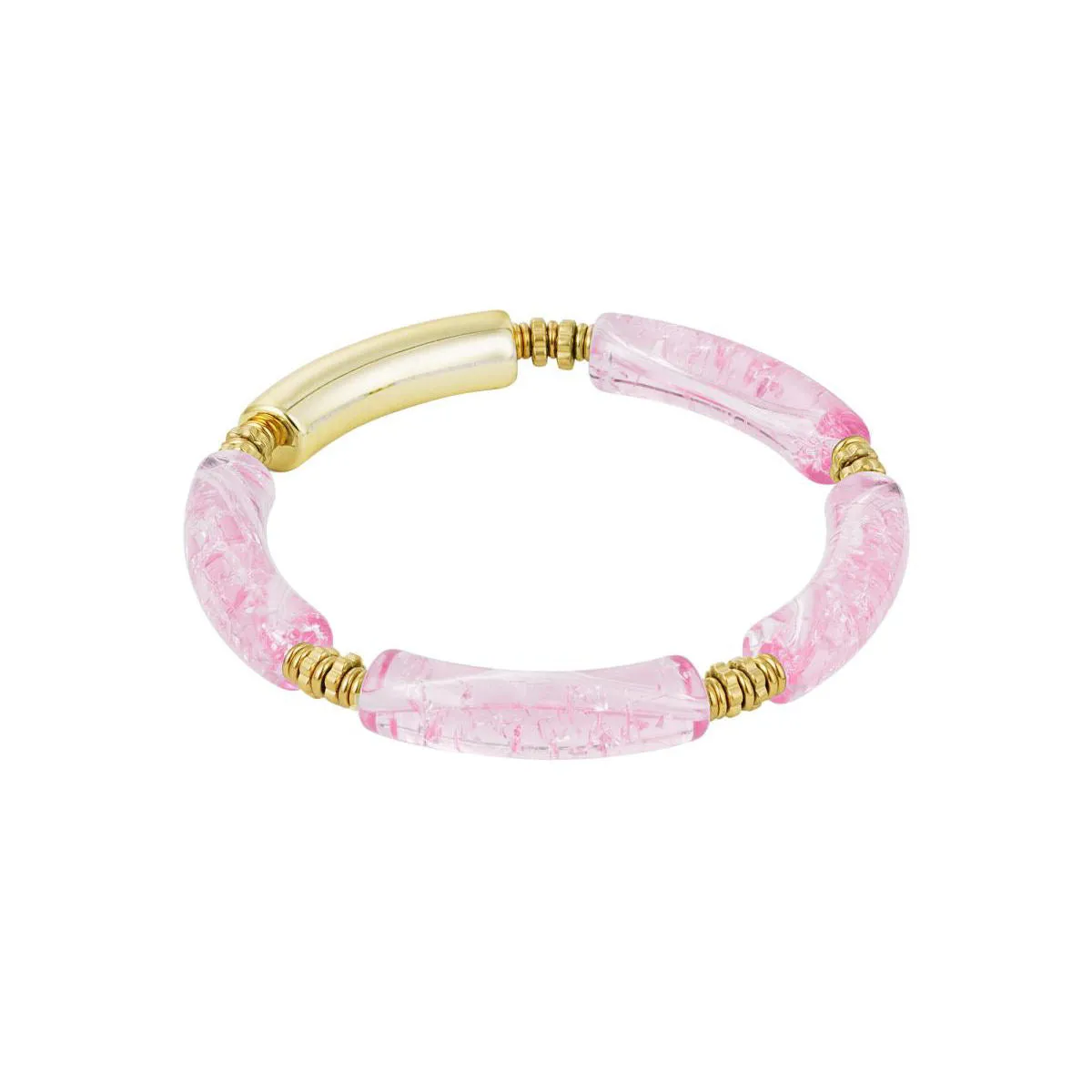 Tube Bracelet Sparkling Pink