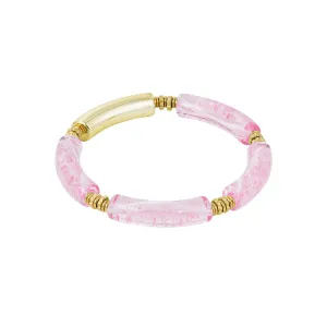 Tube Bracelet Sparkling Pink