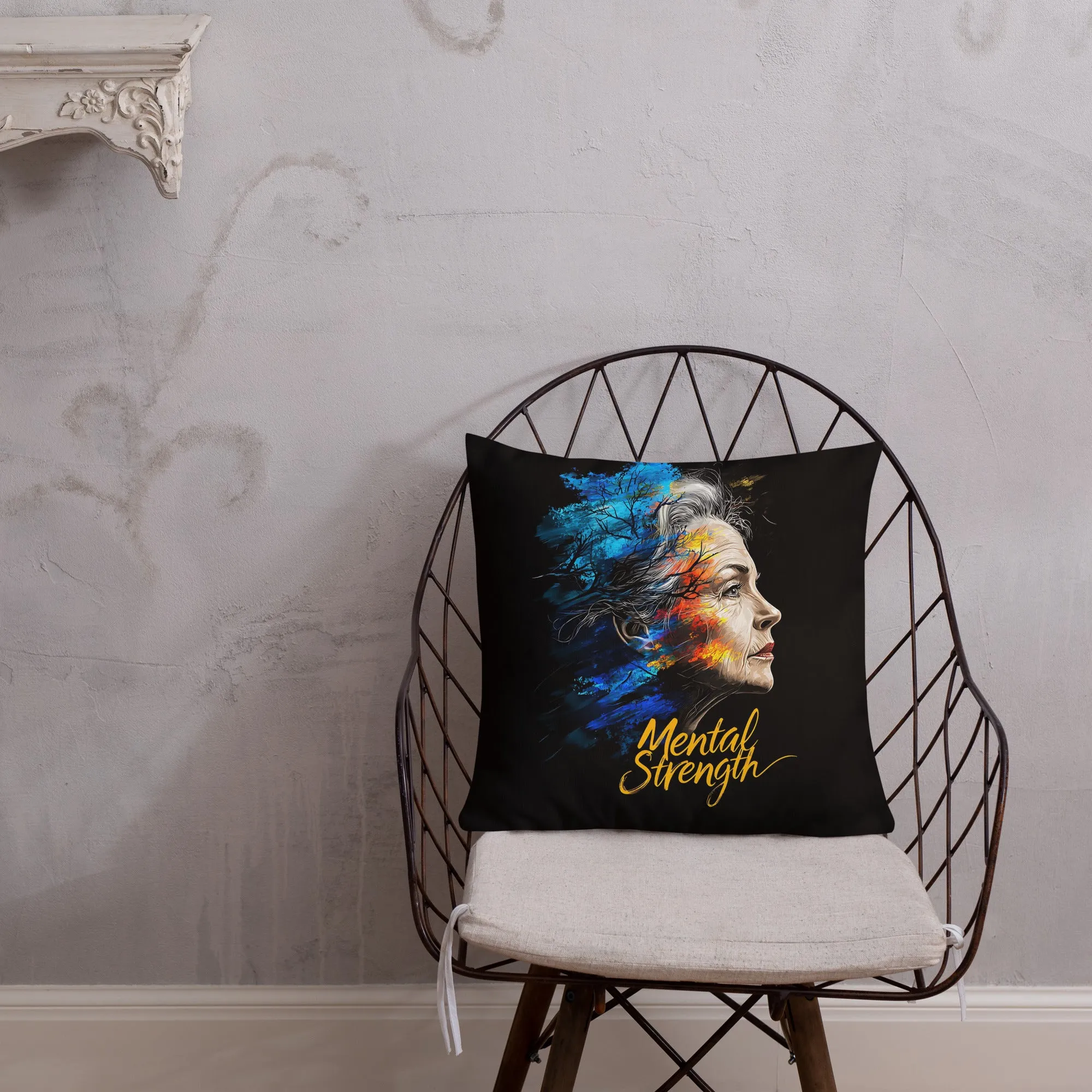 Unshakable Grace: The Art of Mental Strength Premium Pillow