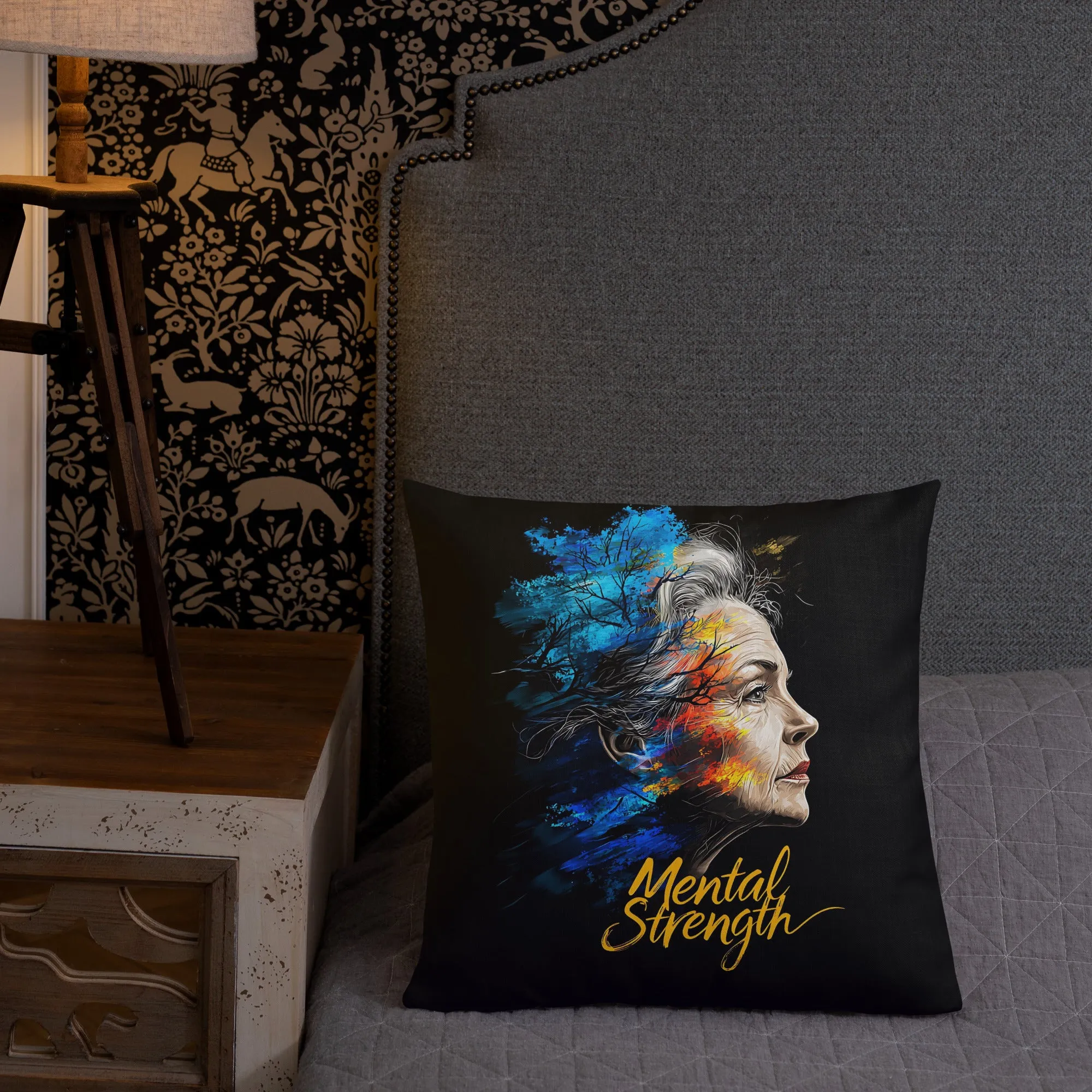 Unshakable Grace: The Art of Mental Strength Premium Pillow