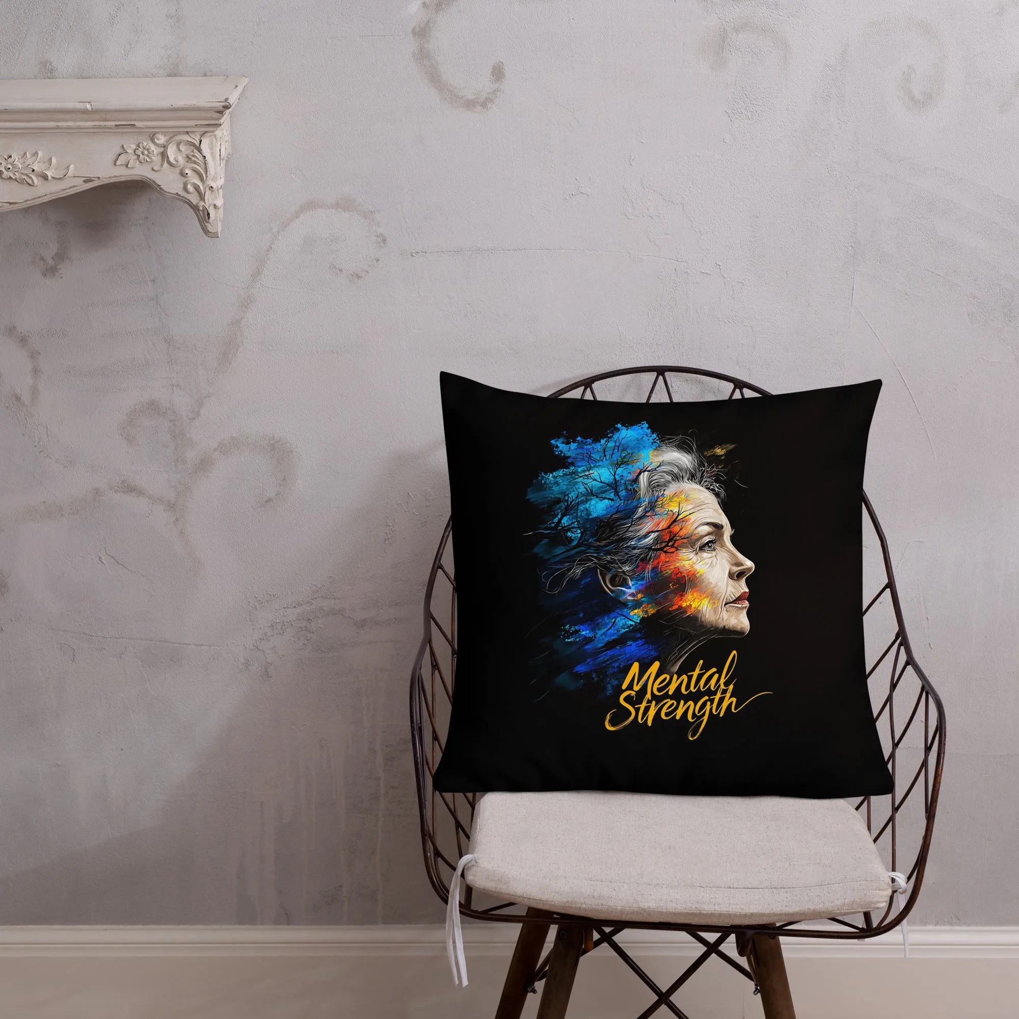Unshakable Grace: The Art of Mental Strength Premium Pillow