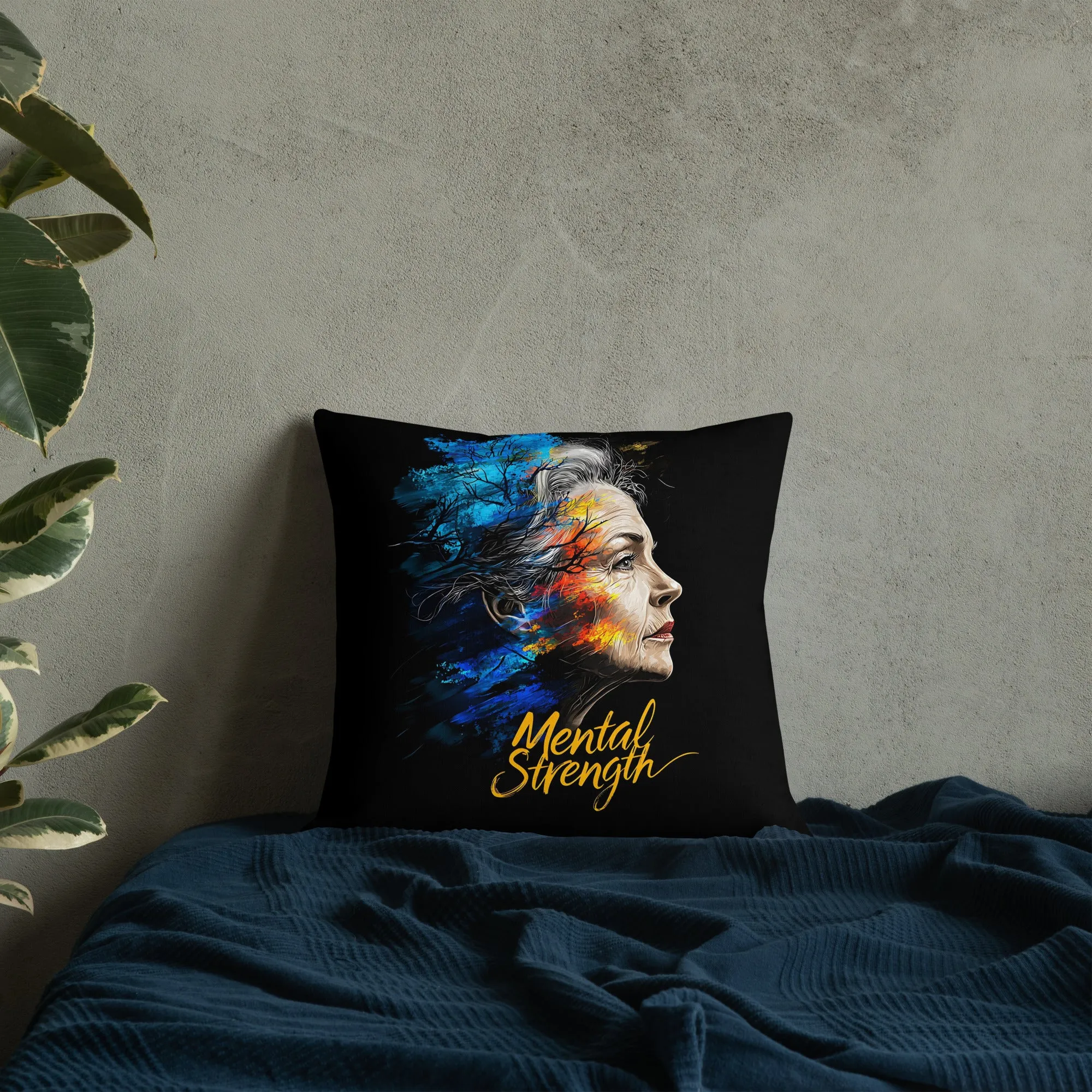 Unshakable Grace: The Art of Mental Strength Premium Pillow