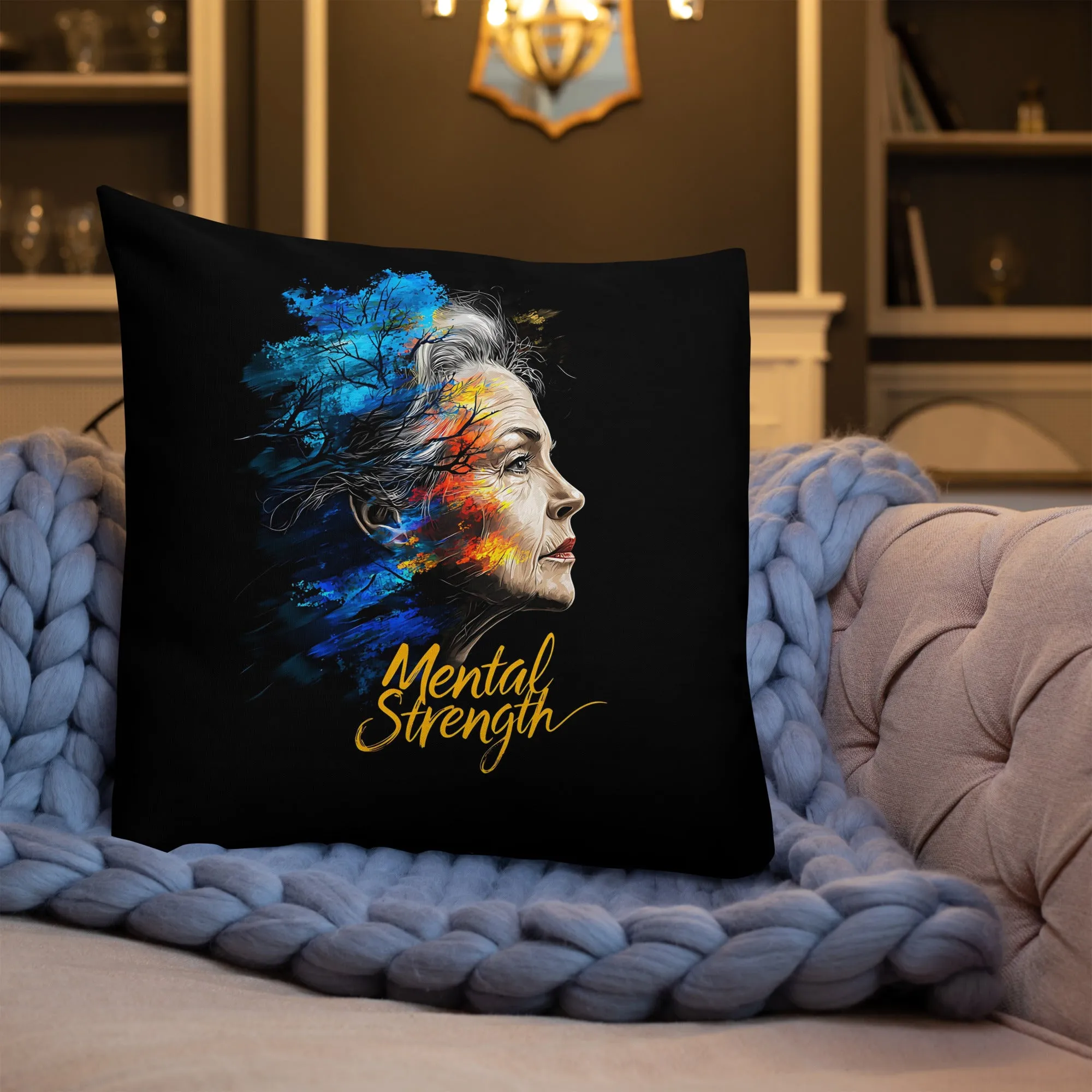 Unshakable Grace: The Art of Mental Strength Premium Pillow