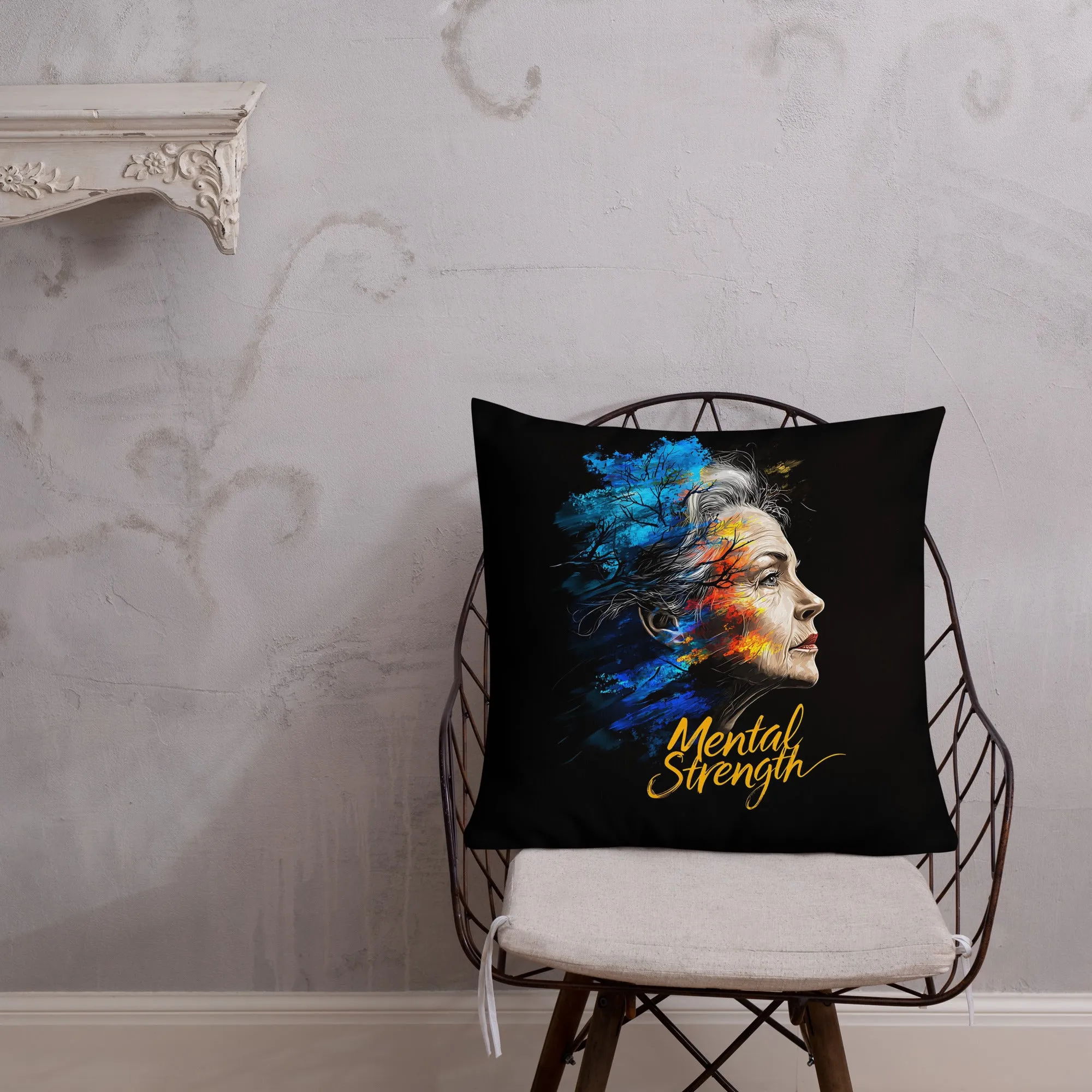 Unshakable Grace: The Art of Mental Strength Premium Pillow