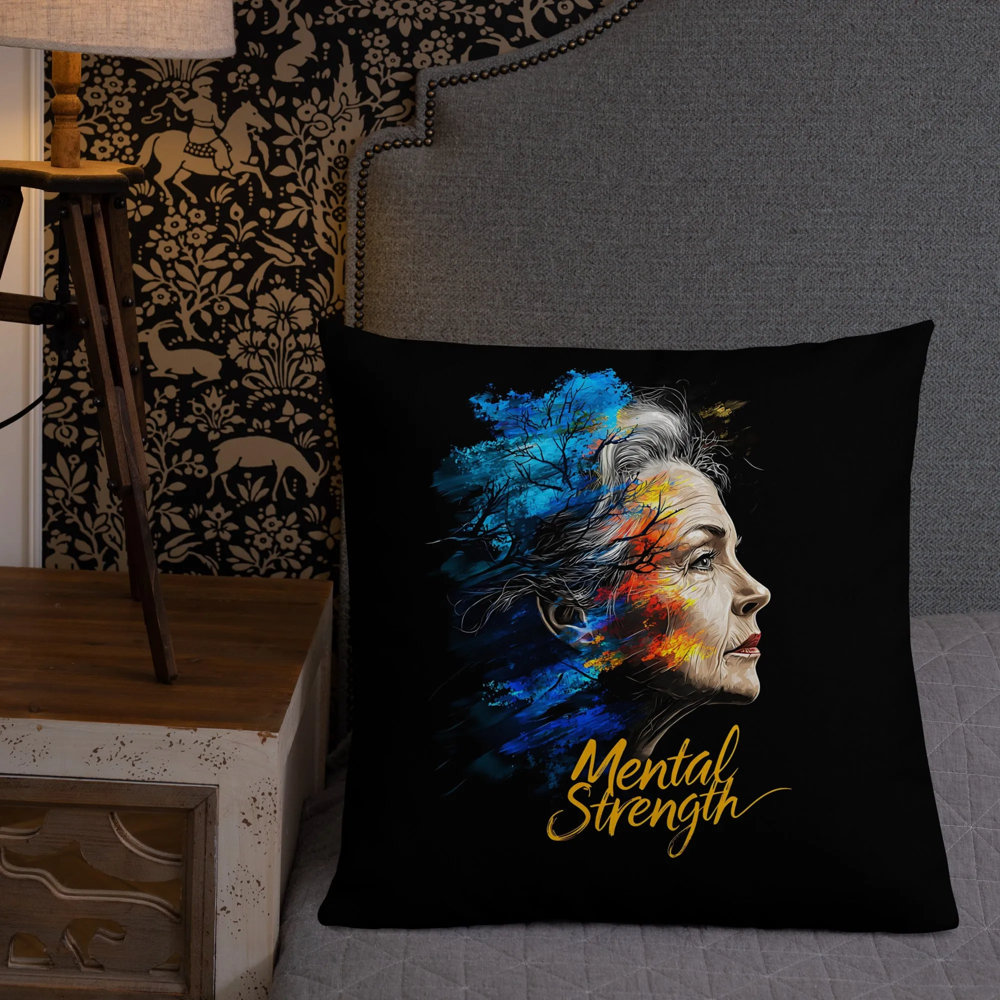 Unshakable Grace: The Art of Mental Strength Premium Pillow
