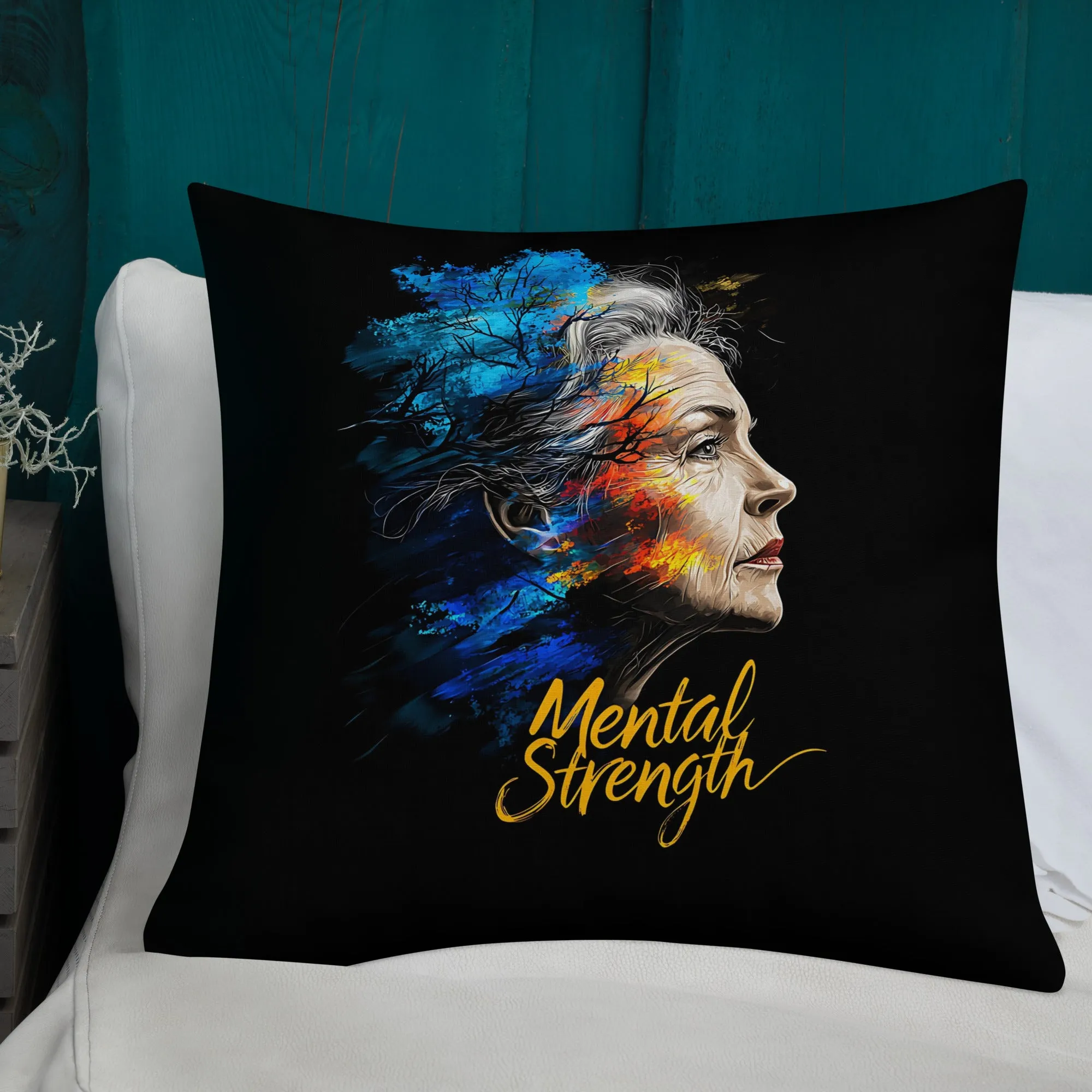 Unshakable Grace: The Art of Mental Strength Premium Pillow