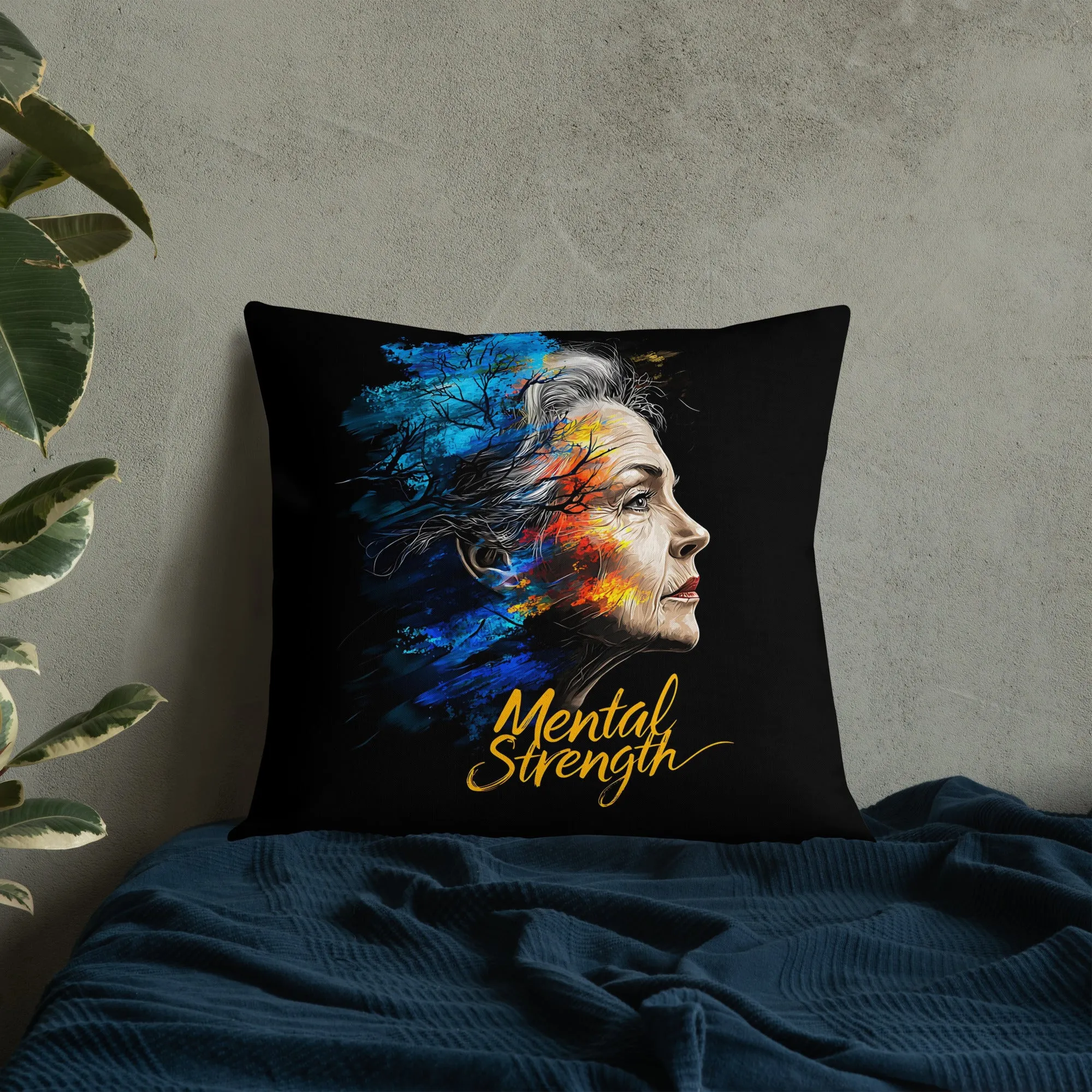 Unshakable Grace: The Art of Mental Strength Premium Pillow
