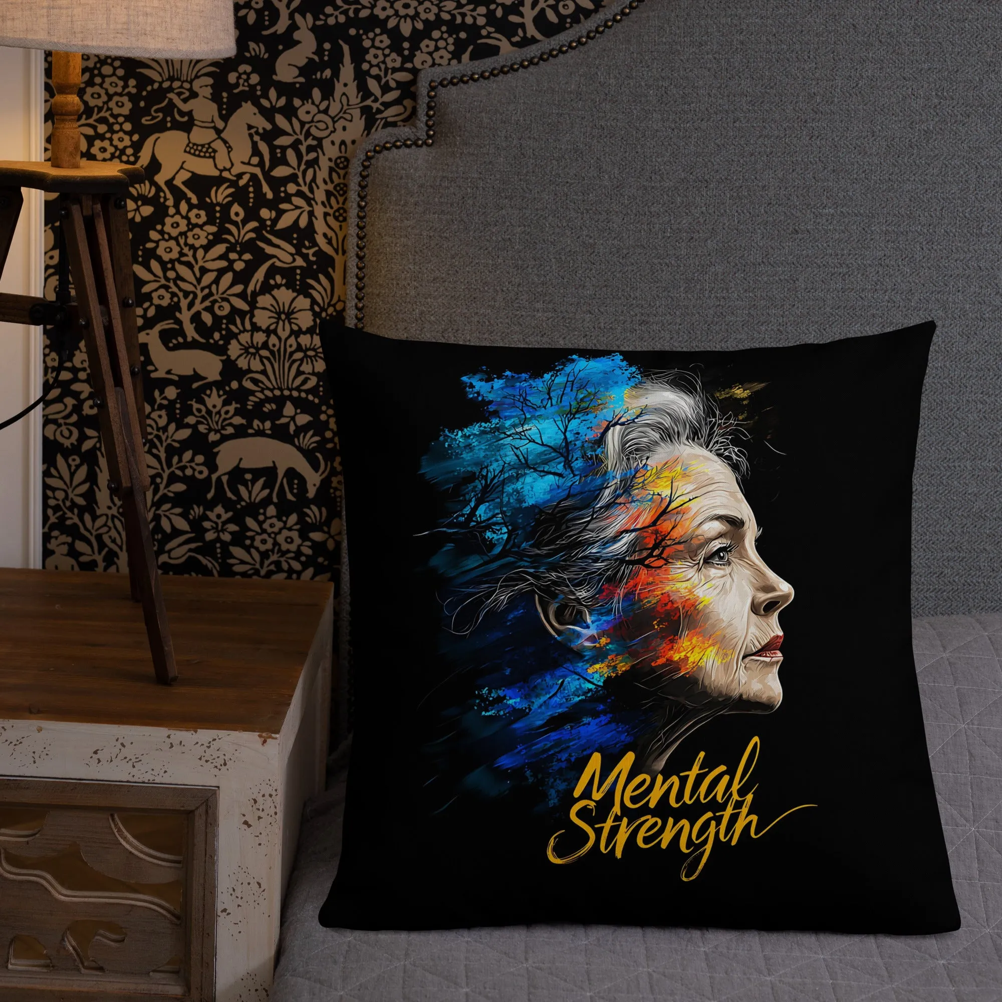 Unshakable Grace: The Art of Mental Strength Premium Pillow
