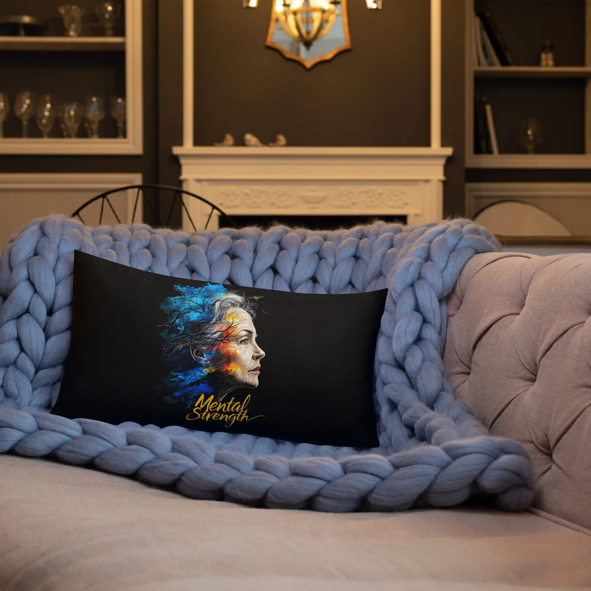 Unshakable Grace: The Art of Mental Strength Premium Pillow